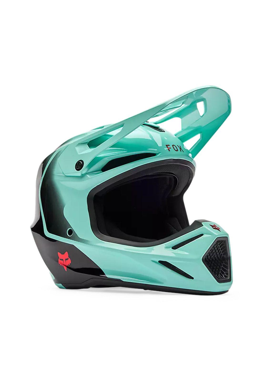 Casco Moto V3 Drip Azul Fox-1