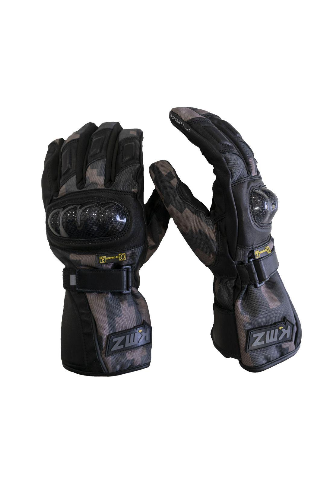 Guantes Moto Calle Iraq Camo II Negro/Blanco Camo KMZ-0
