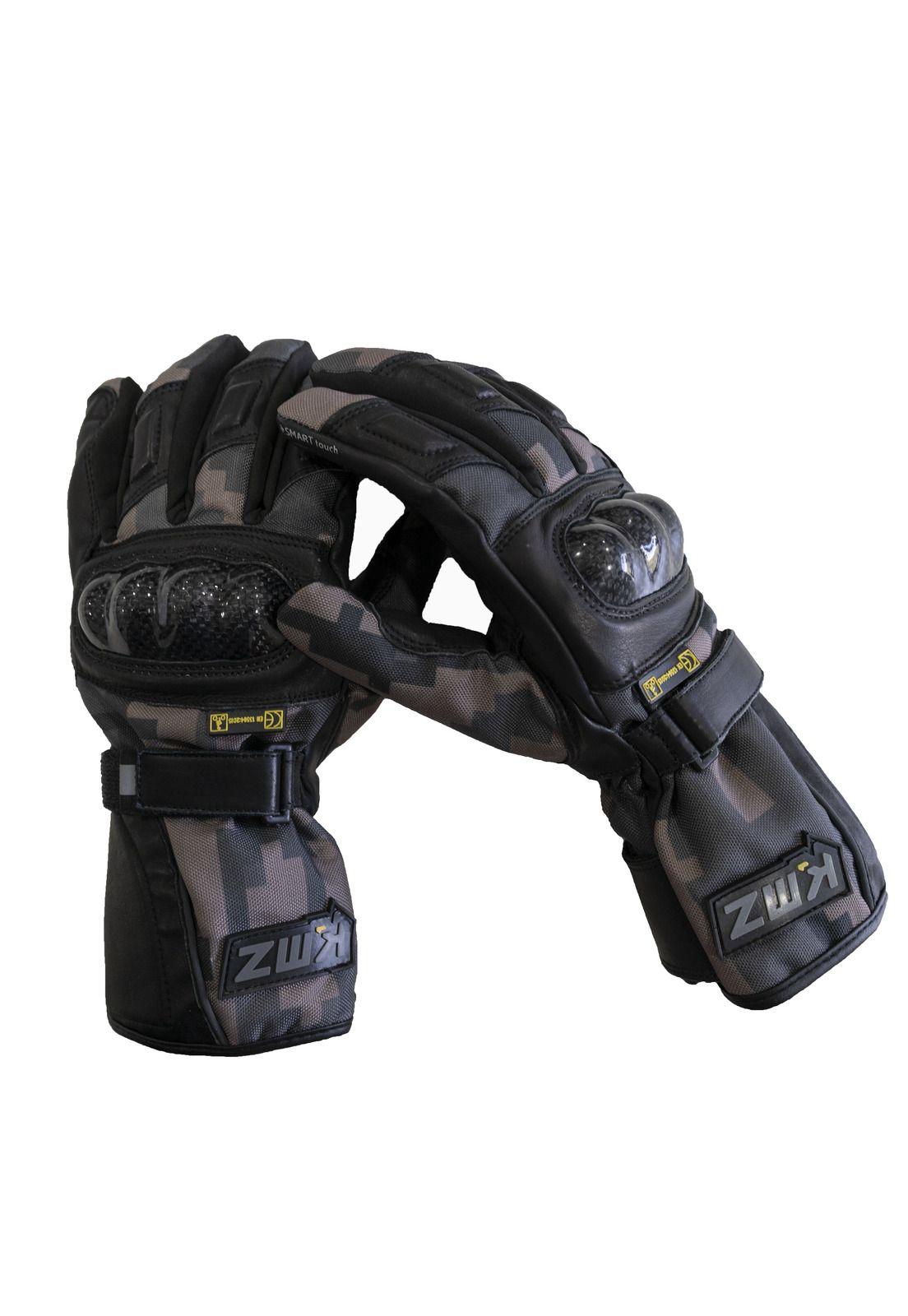Guantes Moto Calle Iraq Camo II Negro/Blanco Camo KMZ-1