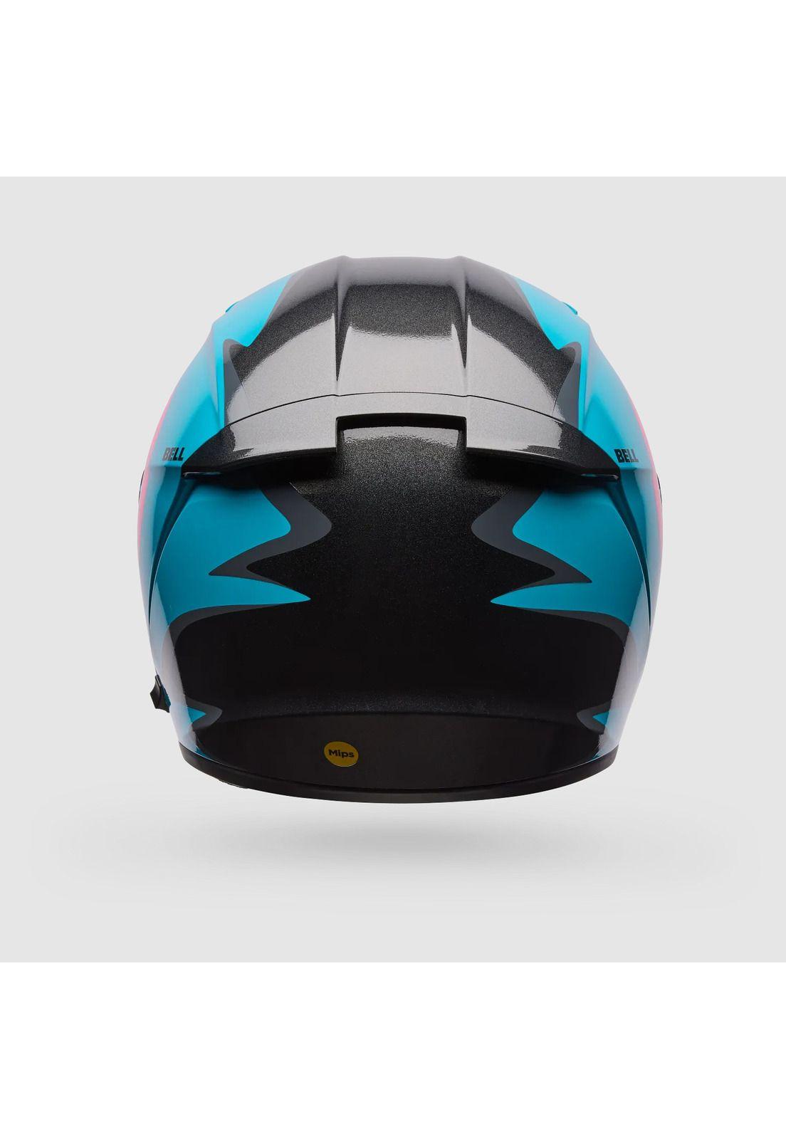 Casco Moto Calle Lithium Mips Plus Fluid Azul/Rosado Bell-2