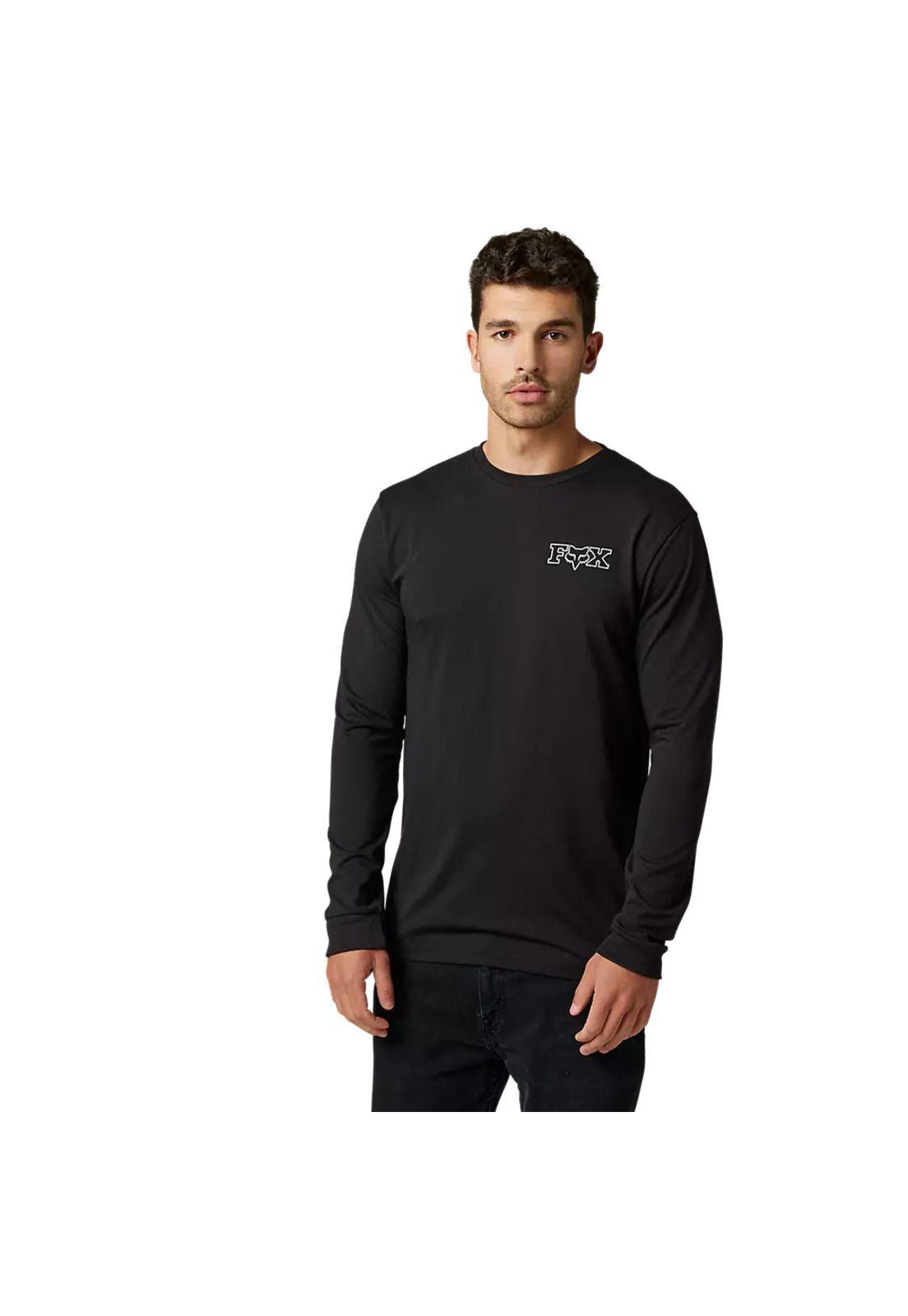 Polera Lifestyle Manga Larga Out and About Dirielease® Negro Fox-0