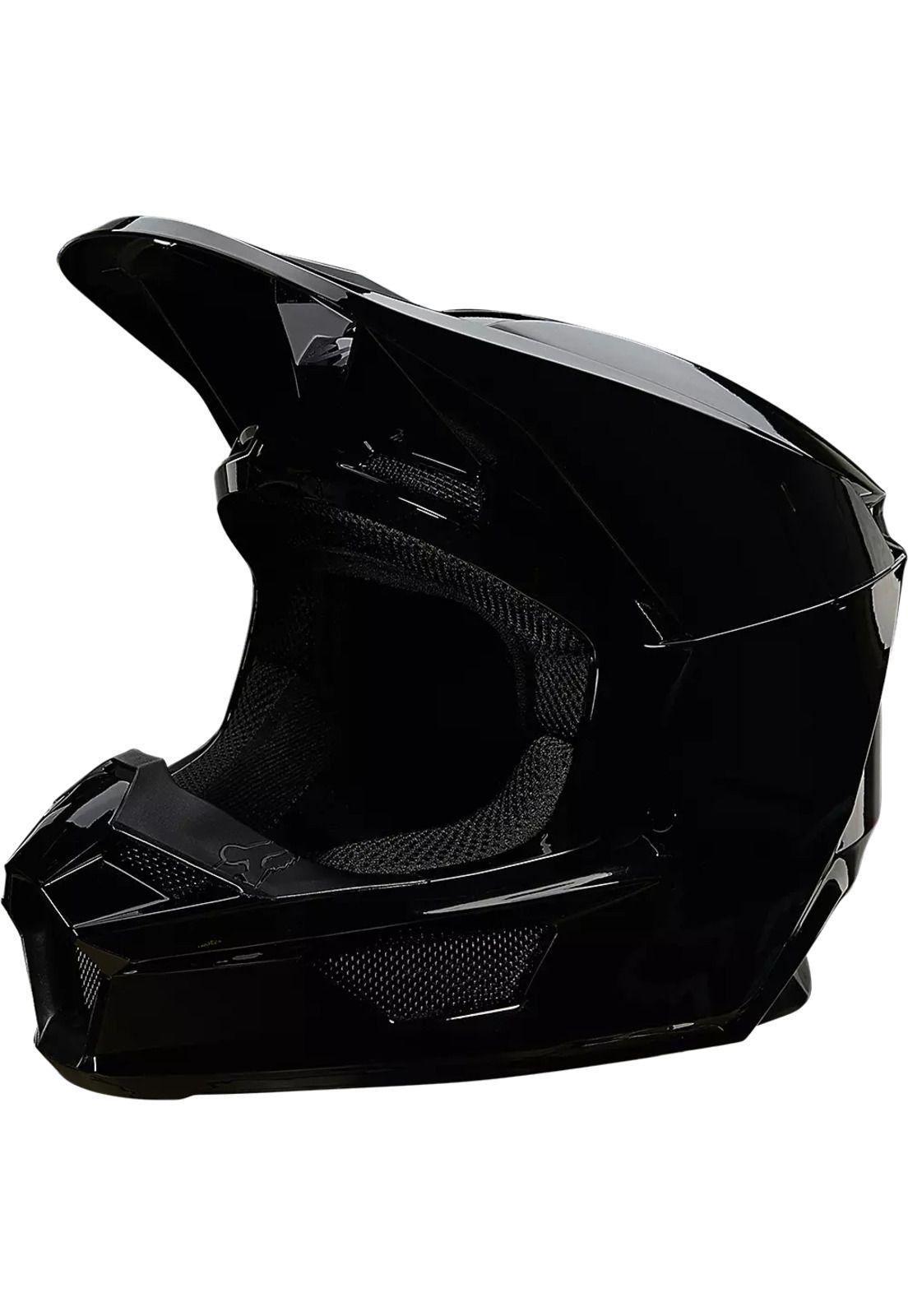 Casco Moto V1 Plaic Negro Fox-1