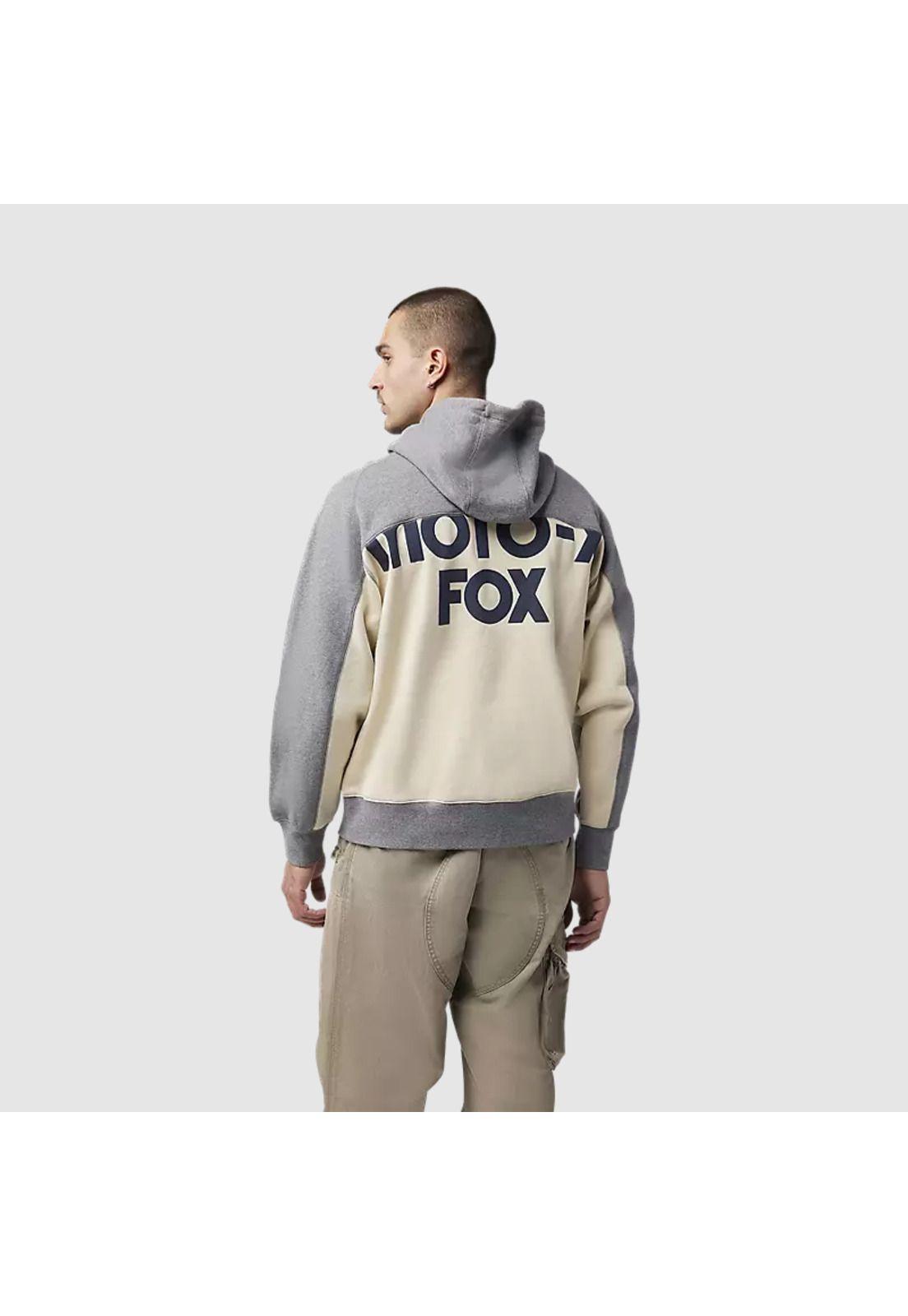 Poleron Lifestyle Moto-X Oversized Gris Fox-3