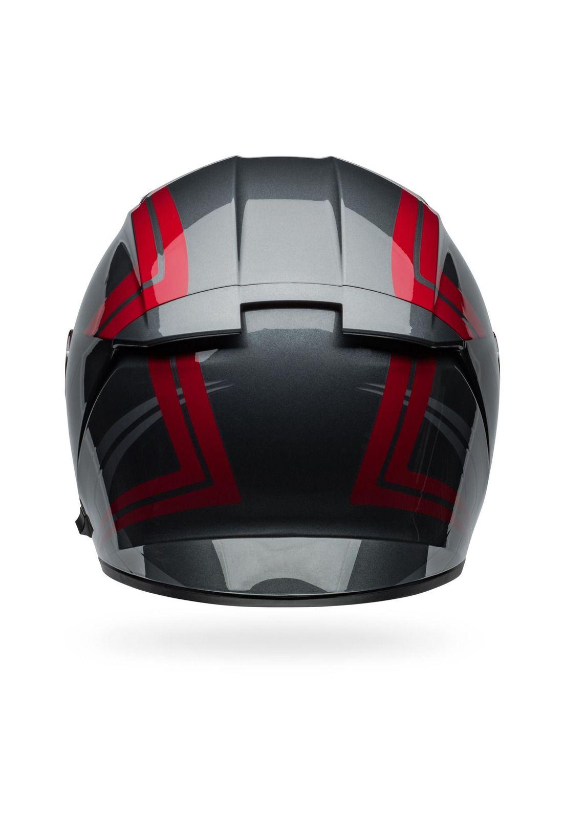Casco Moto Calle Lithium Gris/Rojo Bell-2