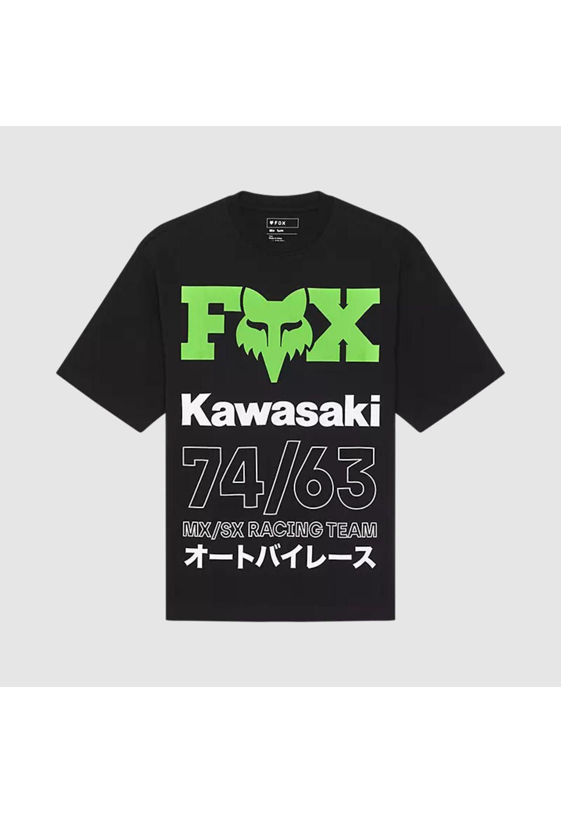 Polera Oversize Lifestyle Kawasaki Negro Fox-0