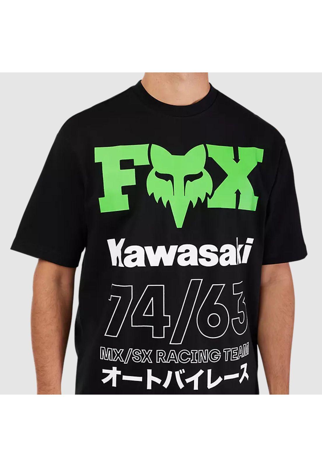 Polera Oversize Lifestyle Kawasaki Negro Fox-4