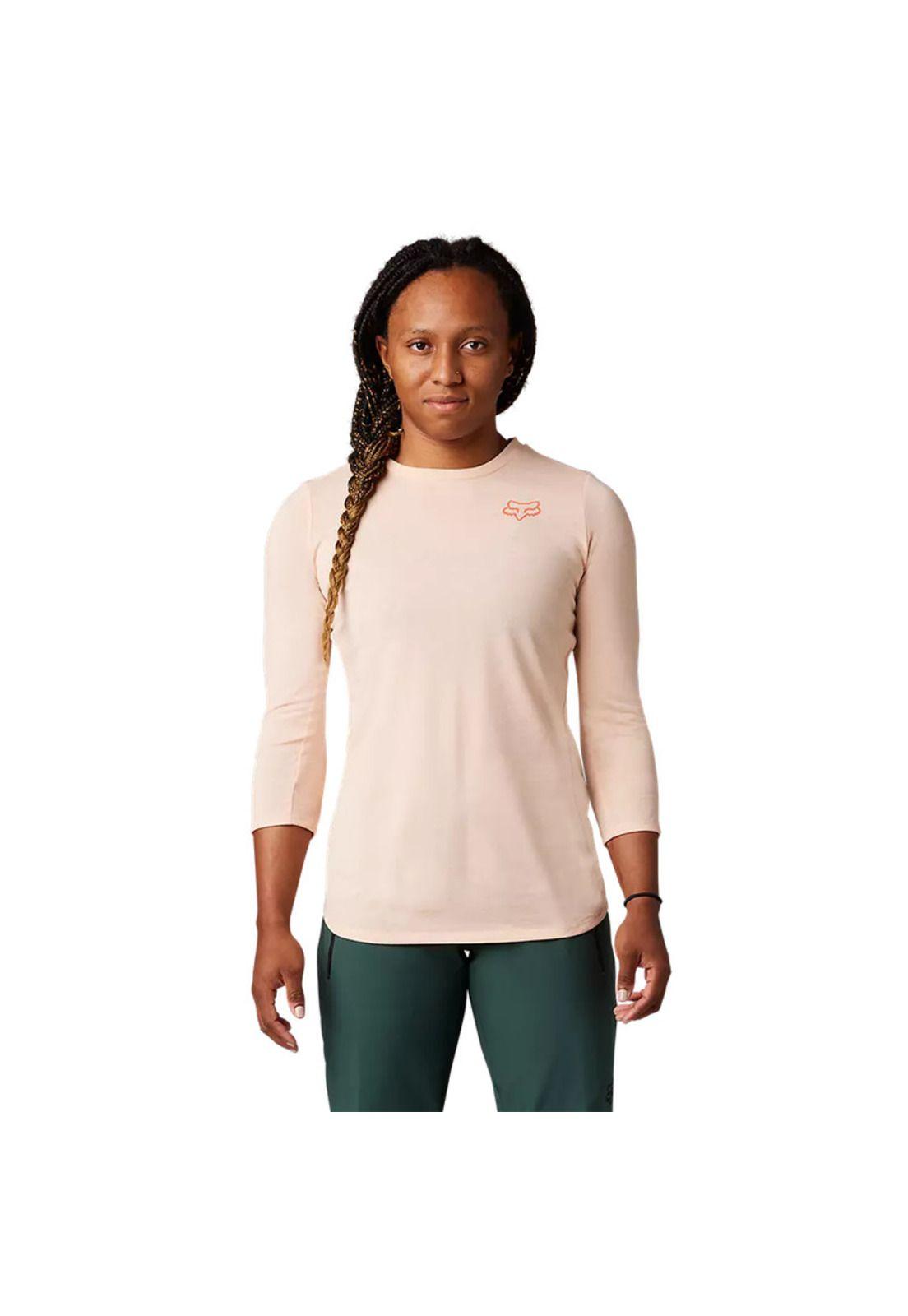 Polera Bicicleta Mujer Ranger Drirelease® 3/4 Rosado Claro Fox-1