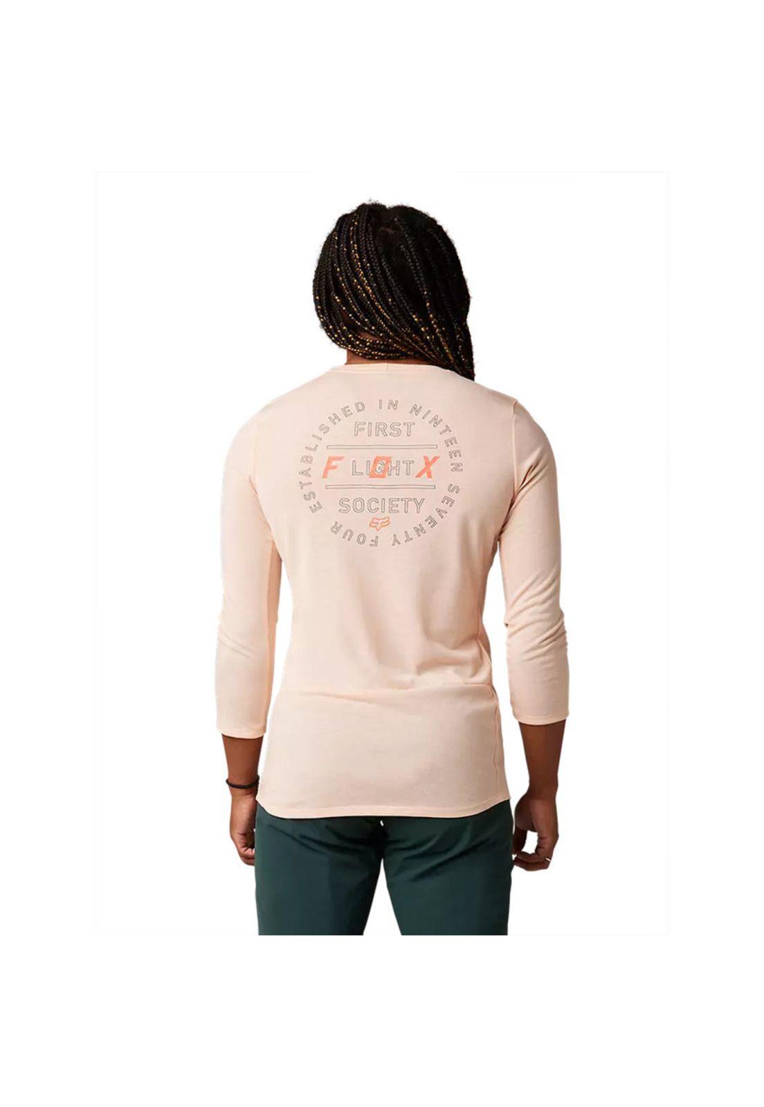 Polera Bicicleta Mujer Ranger Drirelease® 3/4 Rosado Claro Fox-2