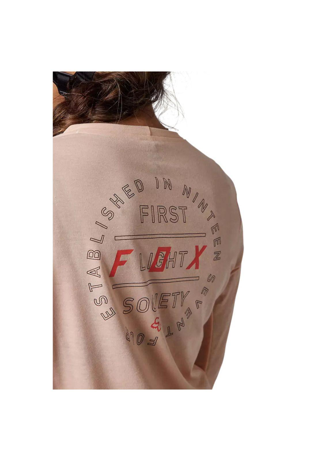 Polera Bicicleta Mujer Ranger Drirelease® 3/4 Rosado Claro Fox-4