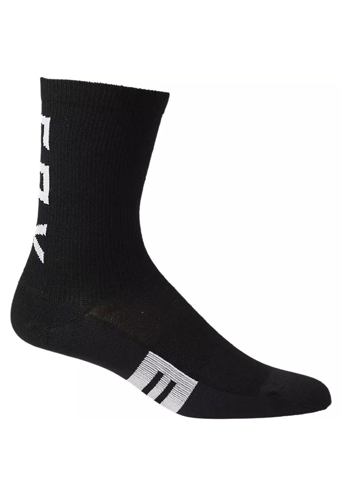 Calcetines Bicicleta Mujer Flexair 6" Merino Negro Fox-0