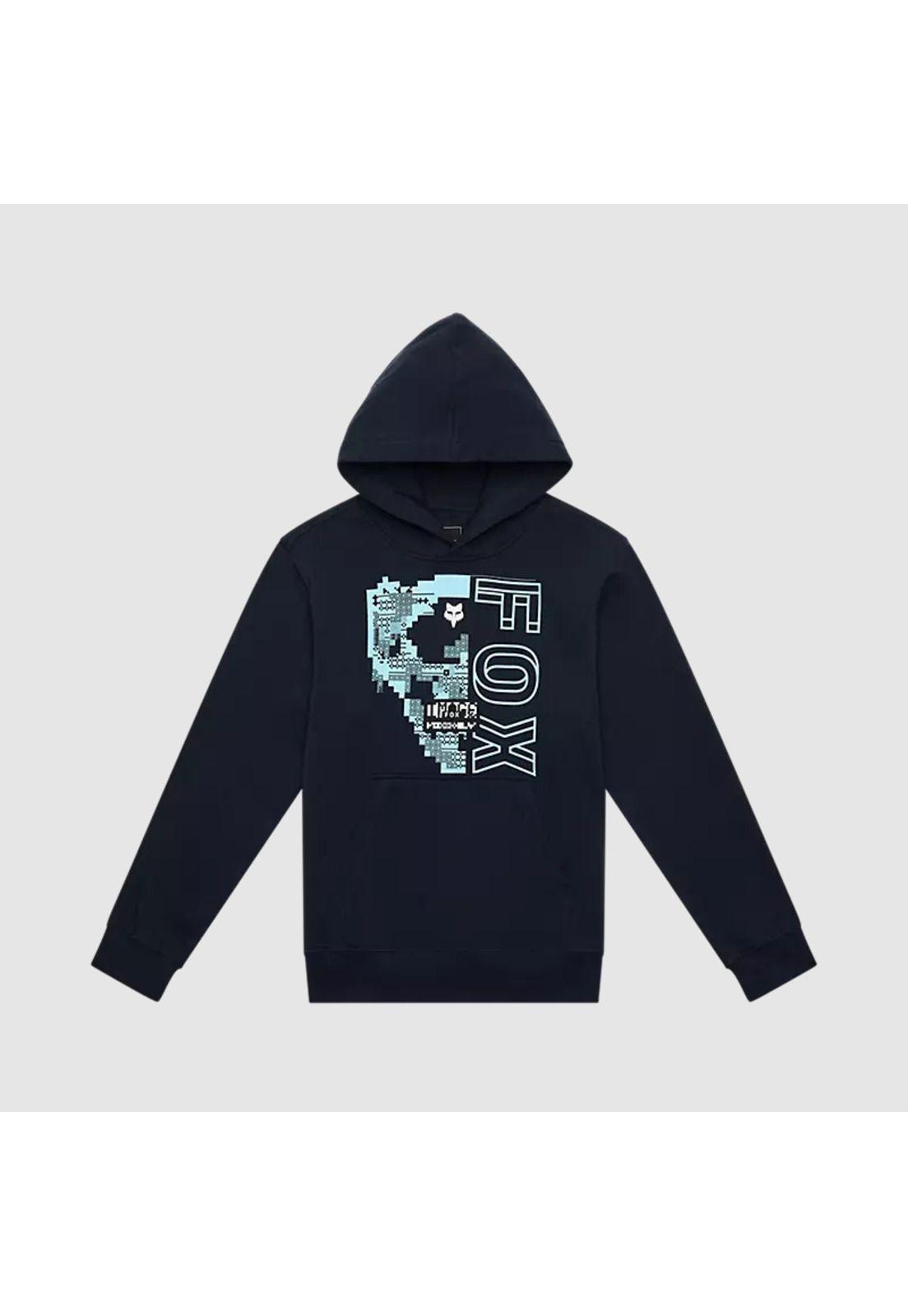 Poleron Lifestyle Niño Image Skull Azul Fox-0