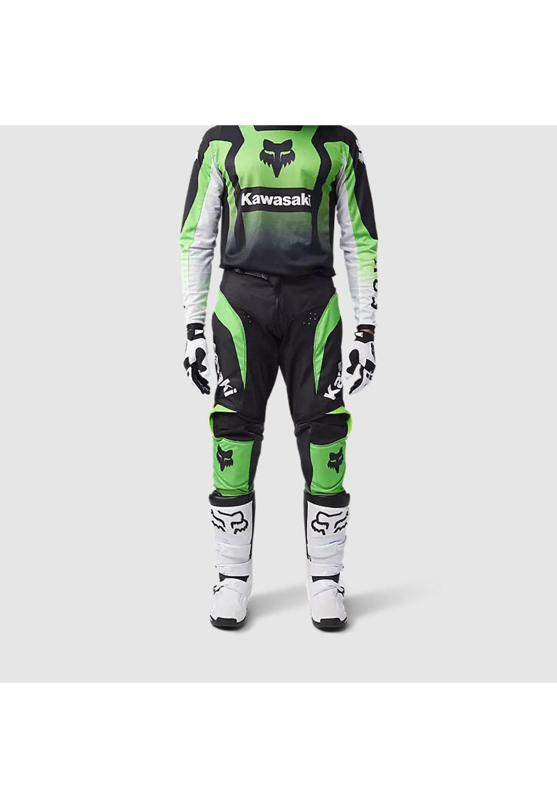 Pantalon Moto 180 Kawasaki Verde Fox-2
