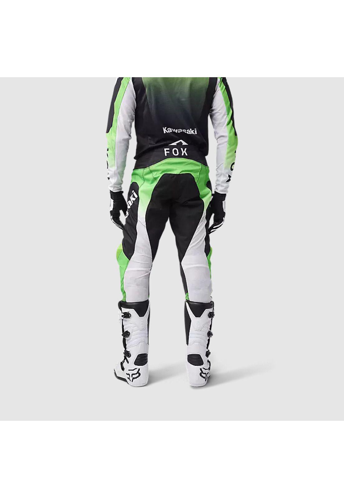 Pantalon Moto 180 Kawasaki Verde Fox-3