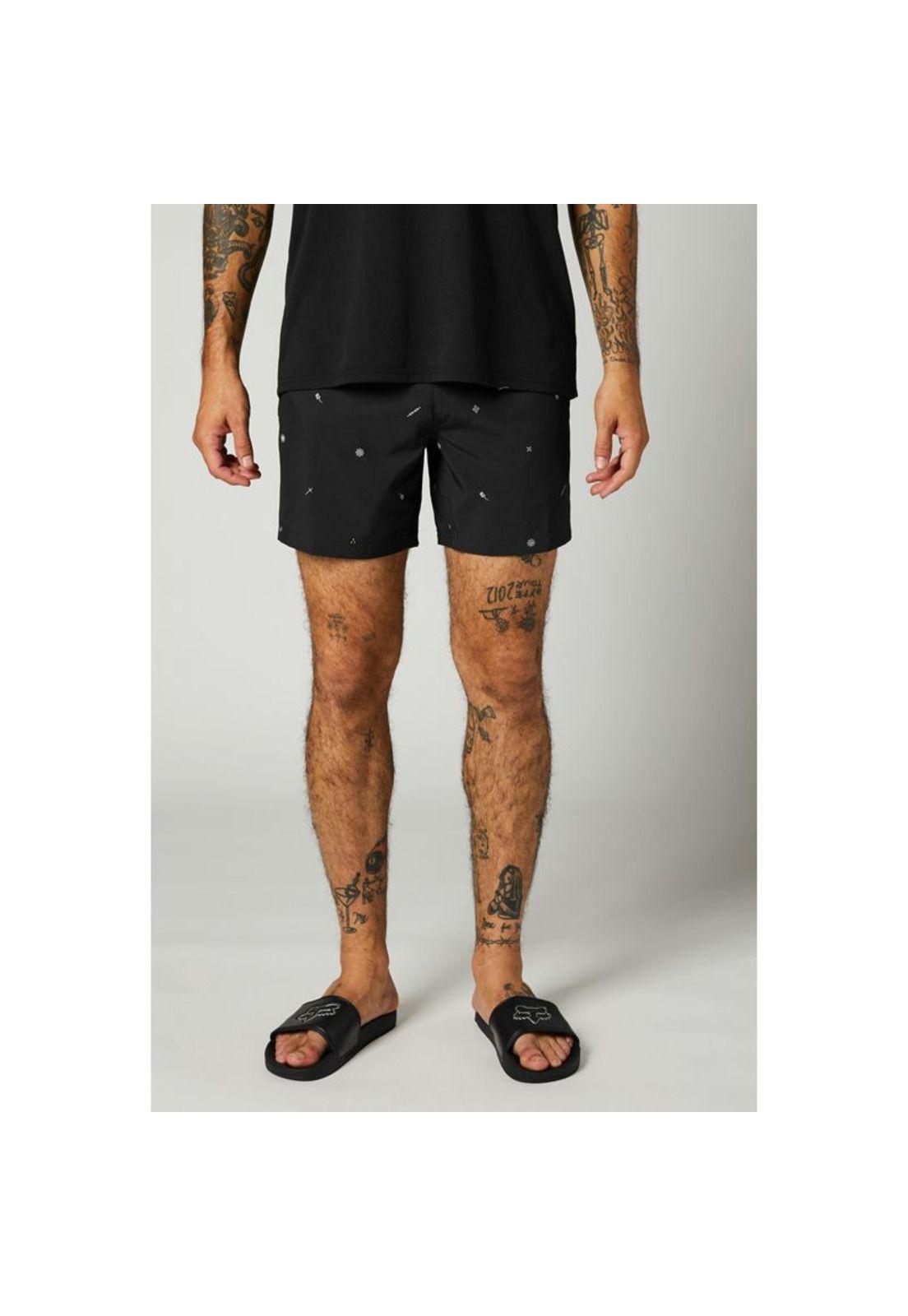 Short Lifestyle  Boardshort Decrypted 16 Negro Fox-0