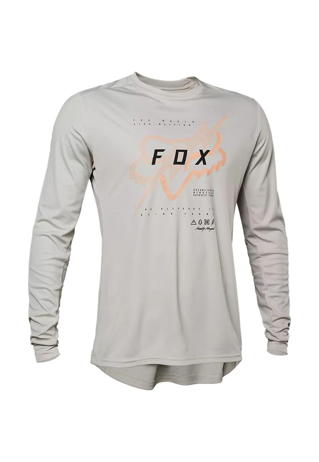 Polera Bicicleta Ranger Jectr Manga Larga Blanco Fox-0