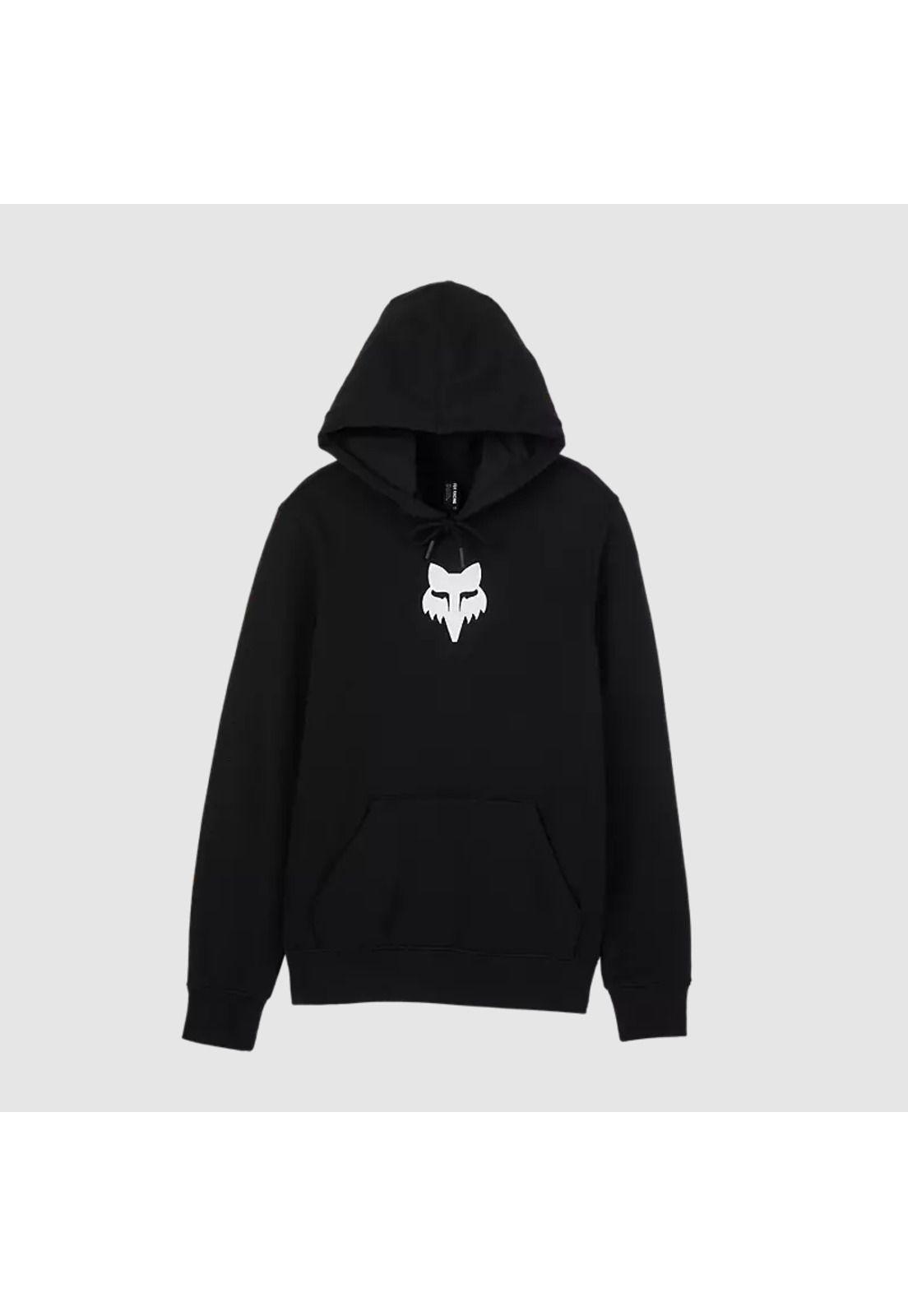Poleron Lifestyle Mujer Canguro Fox Head Negro Fox-0