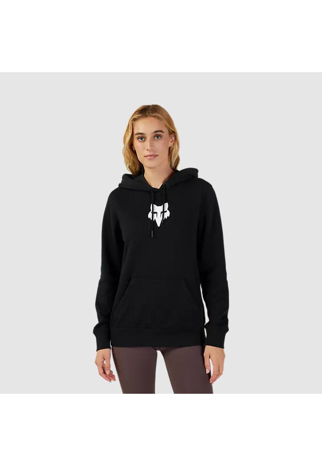 Poleron Lifestyle Mujer Canguro Fox Head Negro Fox-2