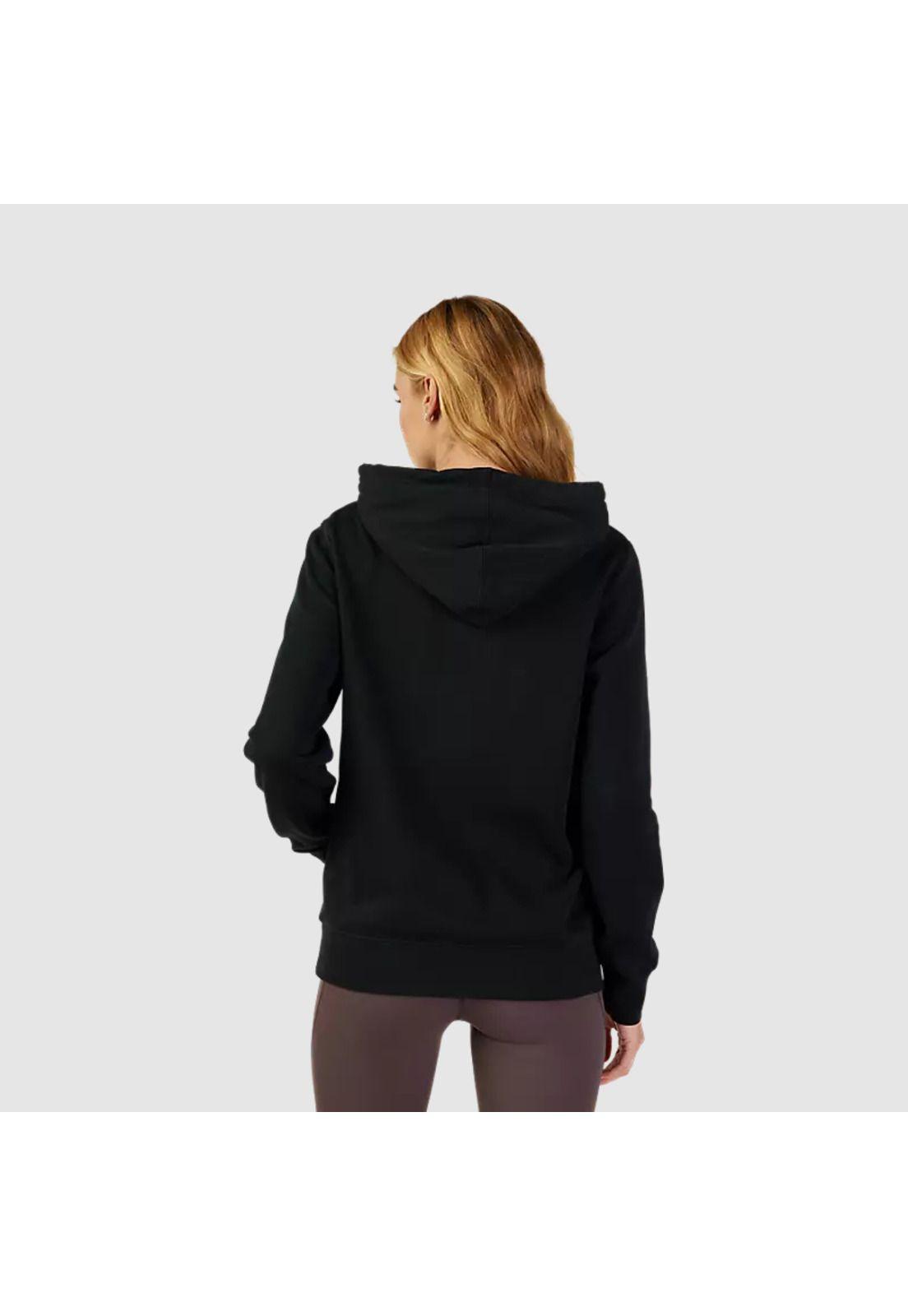 Poleron Lifestyle Mujer Canguro Fox Head Negro Fox-3