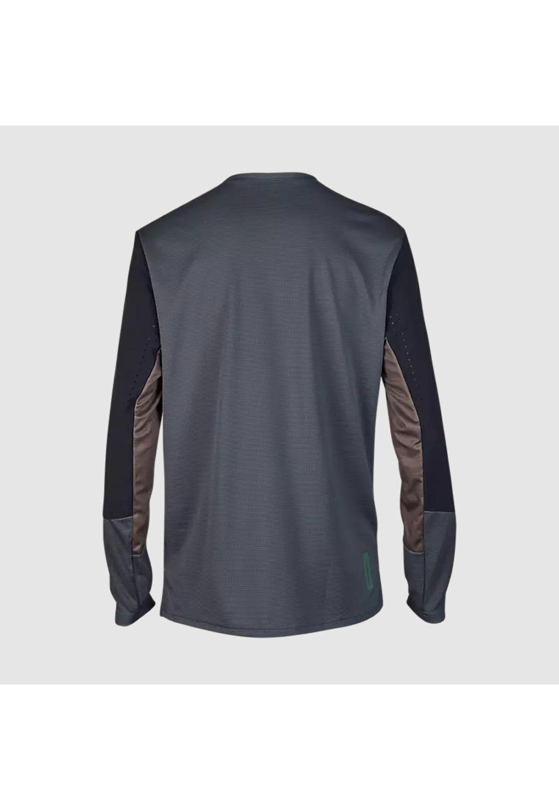 Polera Bicicleta Defend Manga Larga Gris Fox-1