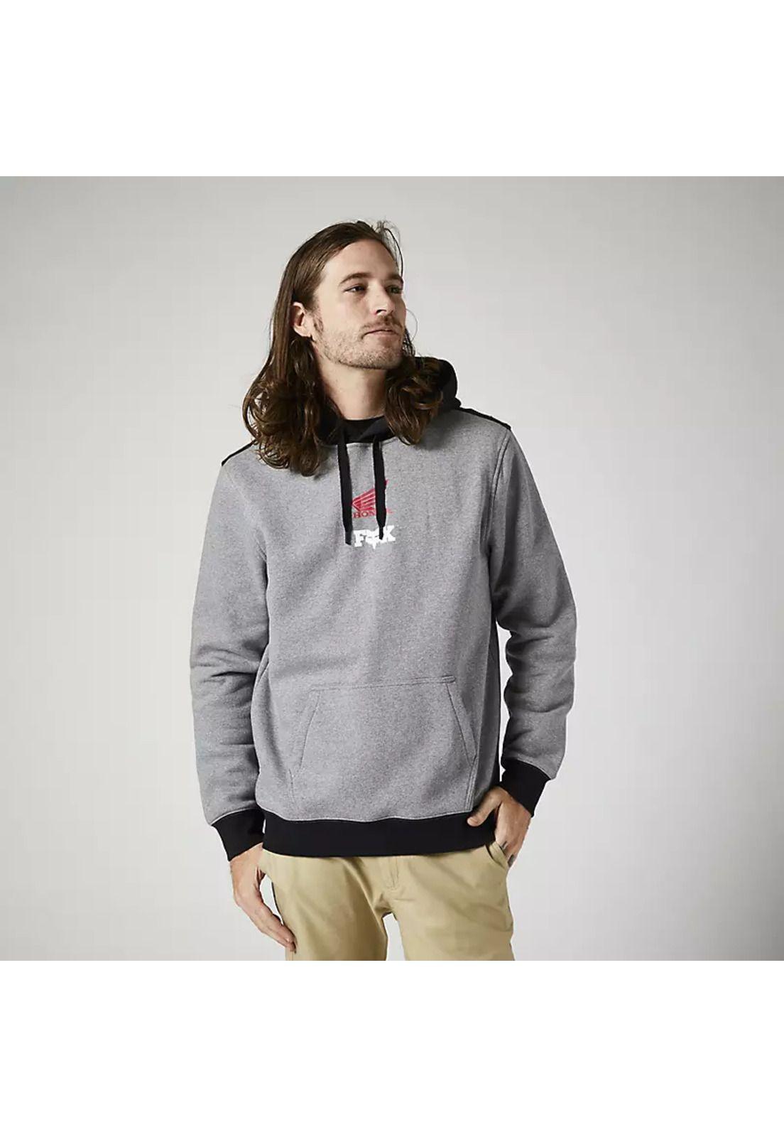 Poleron Lifestyle Fox Honda Wing Gris Fox-0