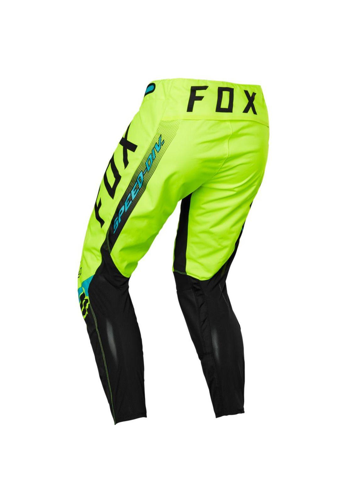 Pantalon Moto Niño 360 Dier Amarillo Fox-2