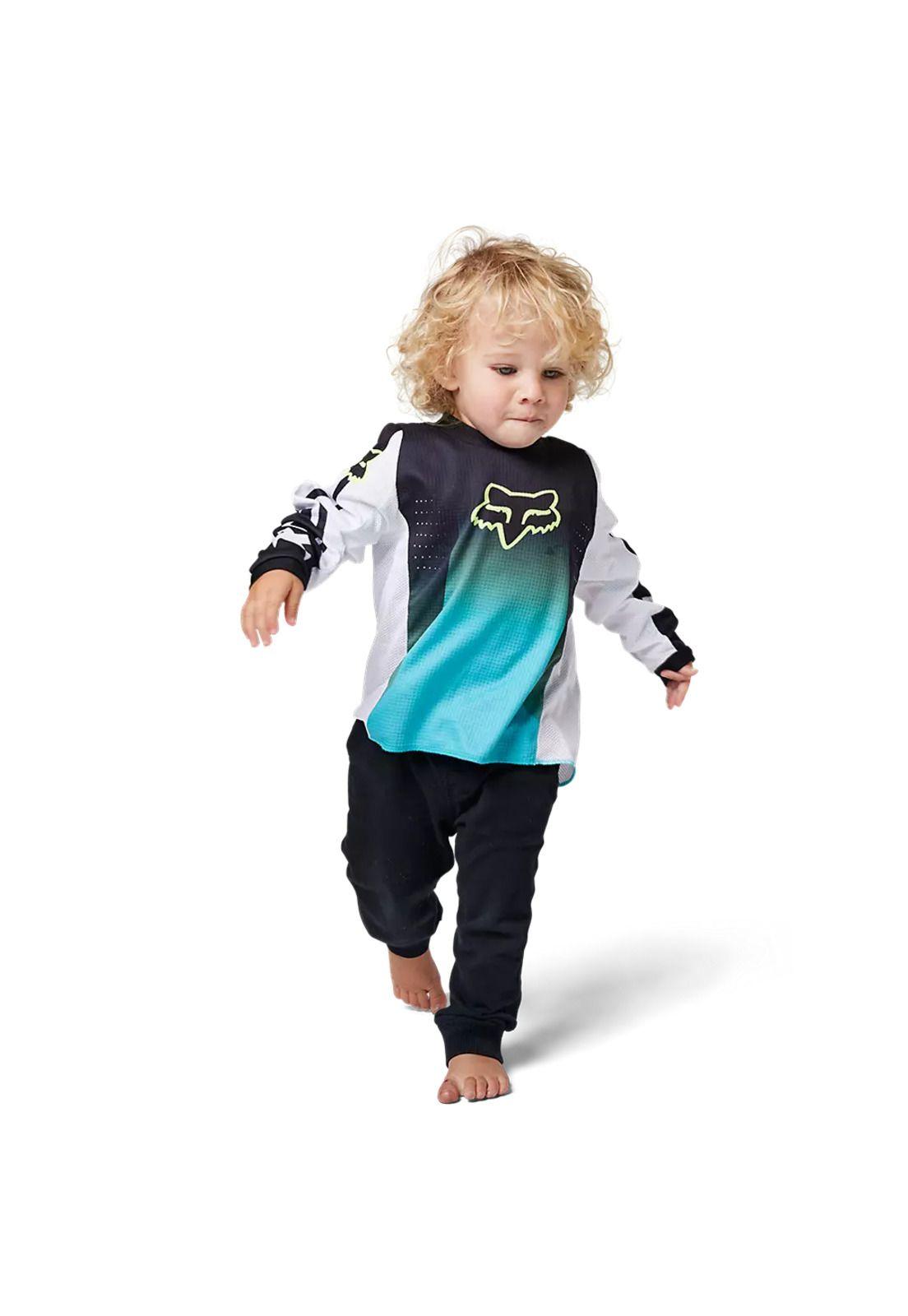 Polera Moto Infantil 180 Leed Celeste Fox-3