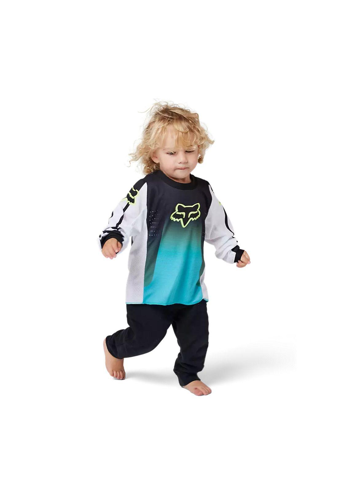 Polera Moto Infantil 180 Leed Celeste Fox-5