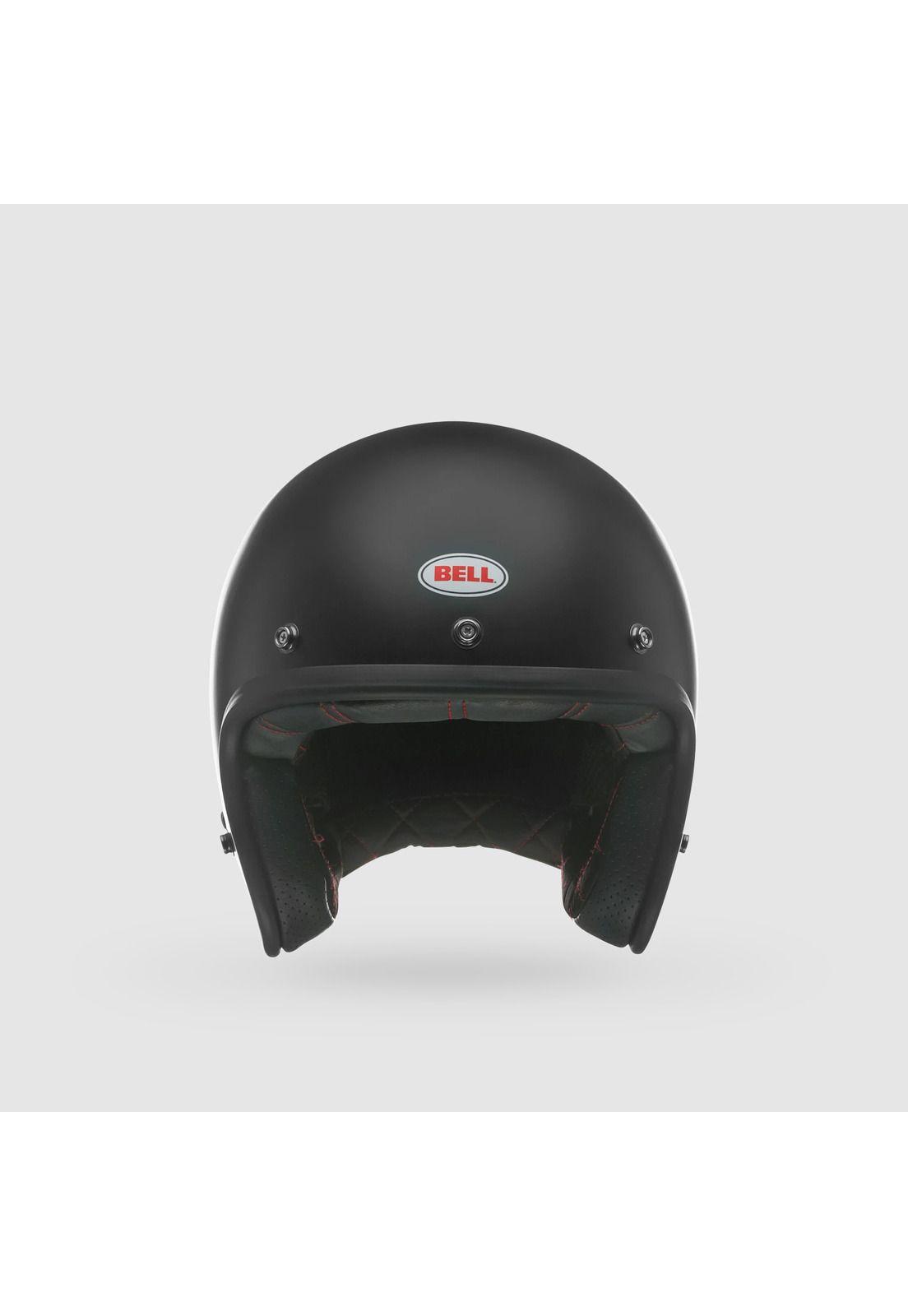 Casco Moto Calle Custom 500 Solid Negro Mate Bell-1