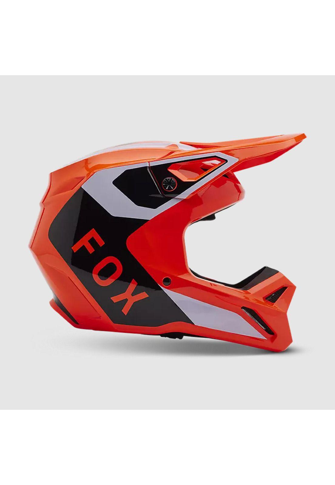 Casco Moto Niño V1 Lean Naranjo Fox-1