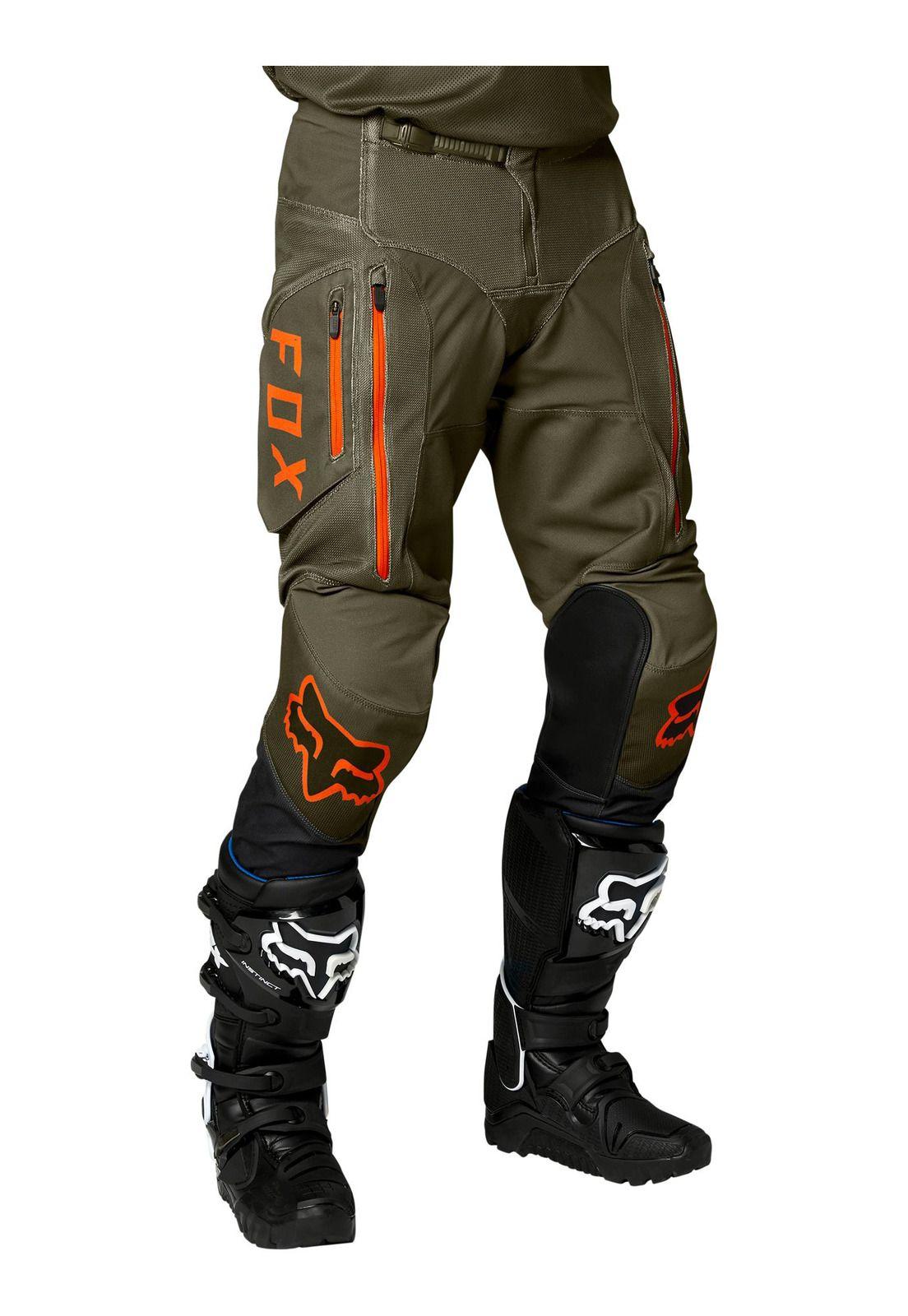 Pantalon Moto Legion Air Kovent Verde Oliva Fox-1
