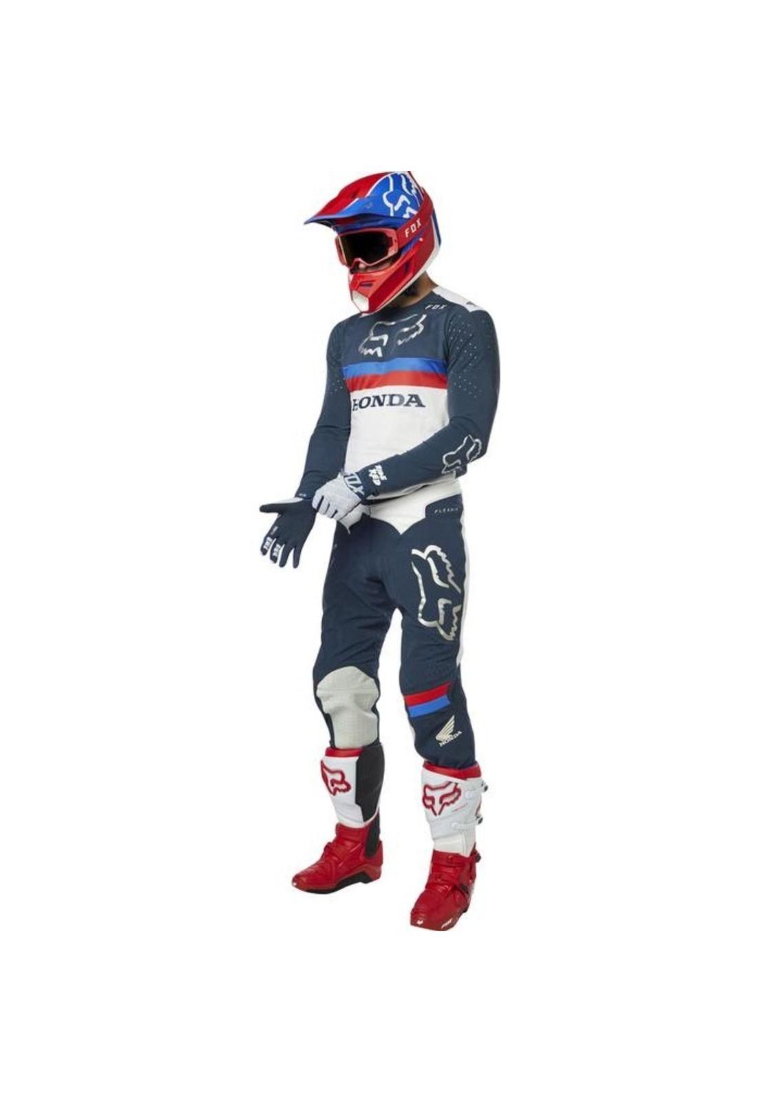 Pantalon Moto Flexair Honda Azul Fox-1
