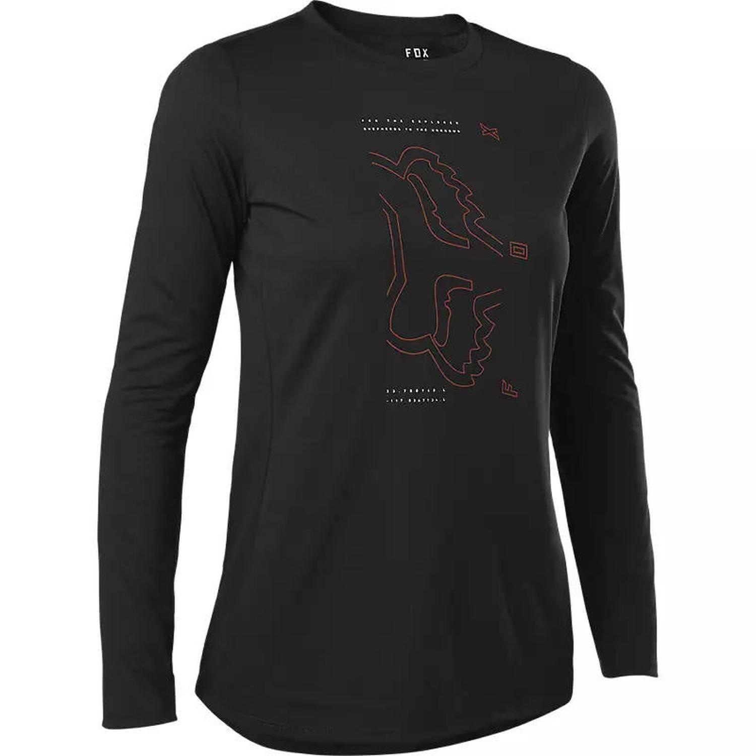 Polera Bicicleta Mujer Ranger Drirelease® Manga Larga Negro Fox-0
