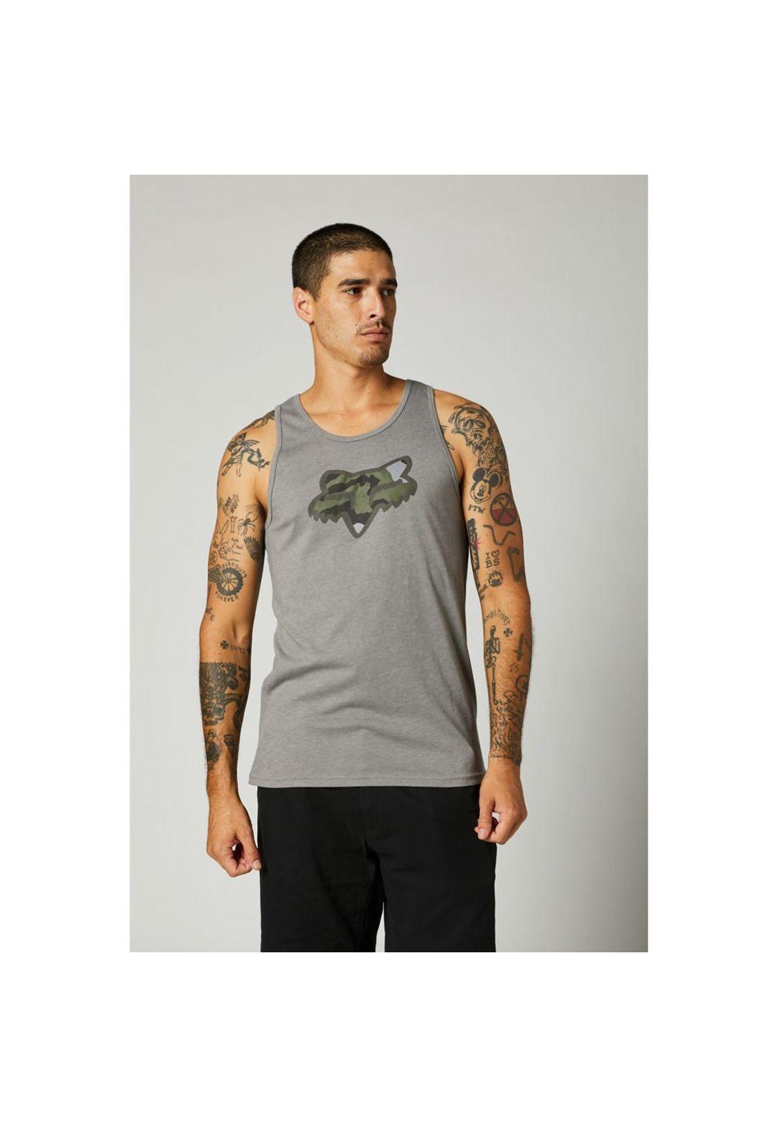 Polera Lifestyle Predator Premium Tank Gris Fox-0