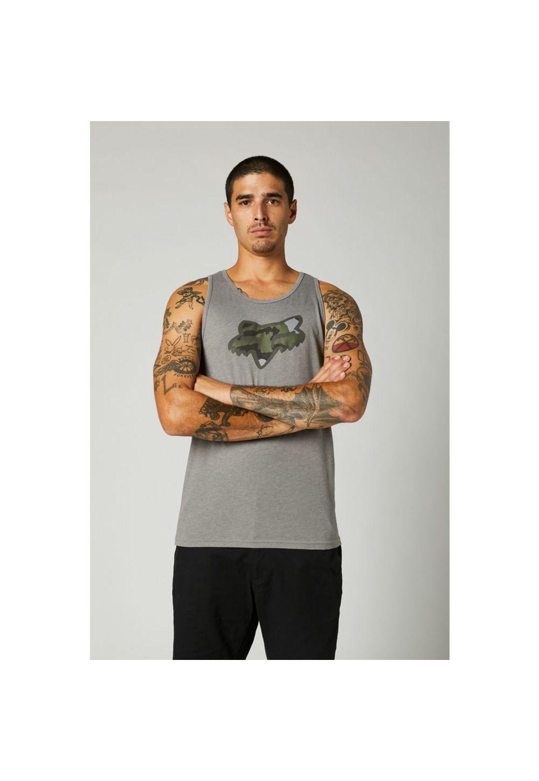 Polera Lifestyle Predator Premium Tank Gris Fox-2