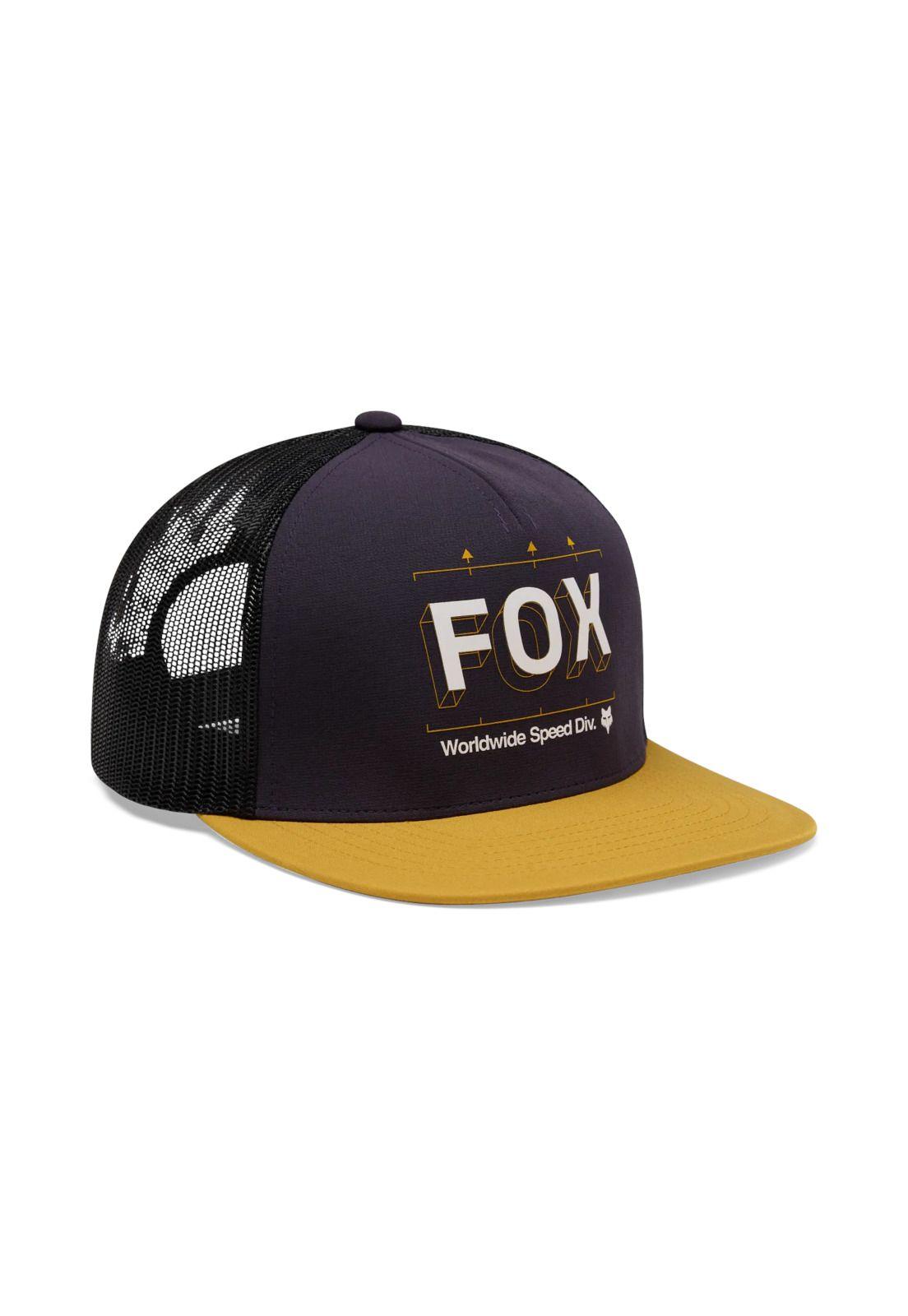 Gorro Jockey Lifestyle Image Print Trucker Negro/Amarillo Fox-0