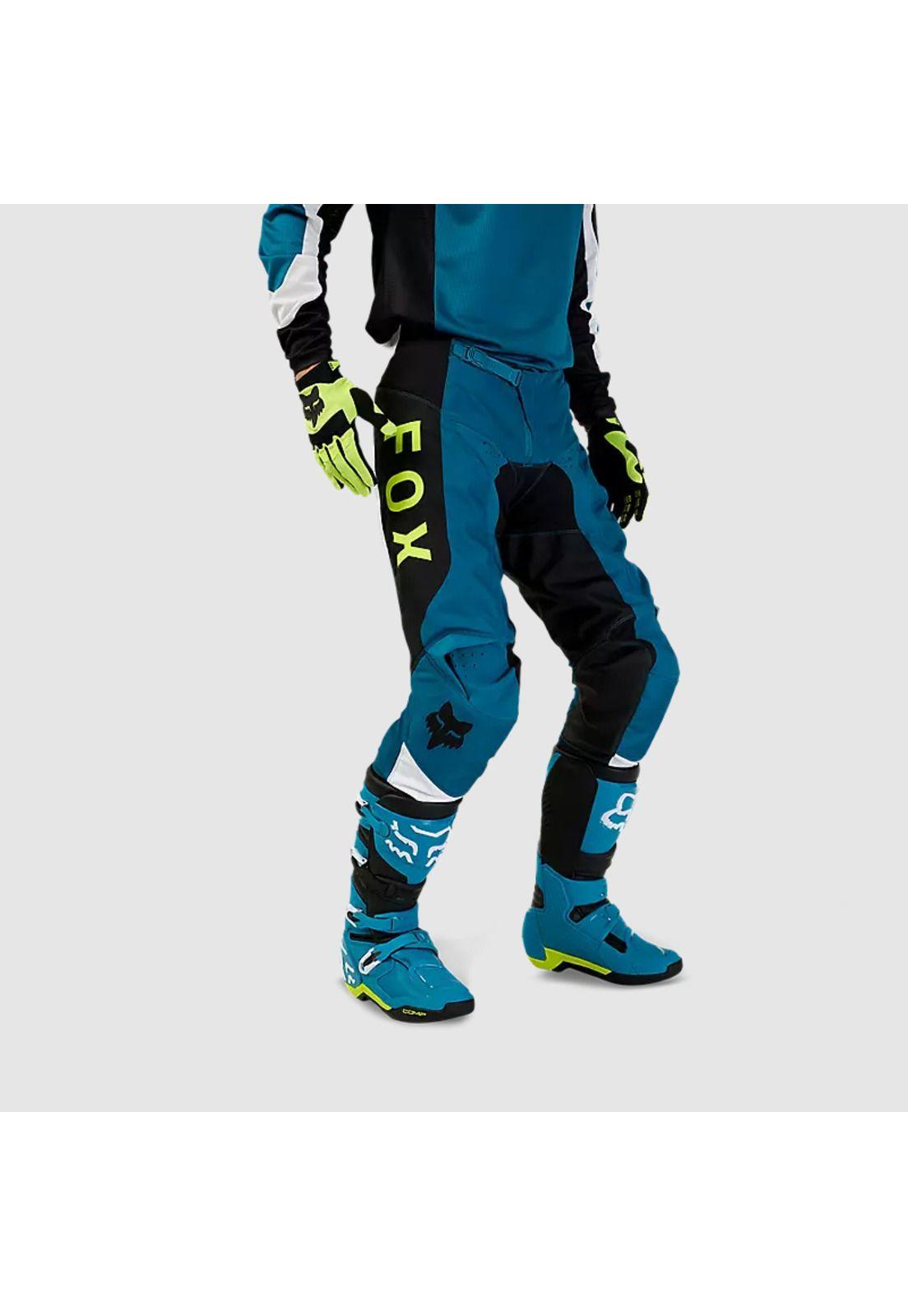 Pantalon Moto 180 Nitro Azul Petroleo Fox-4