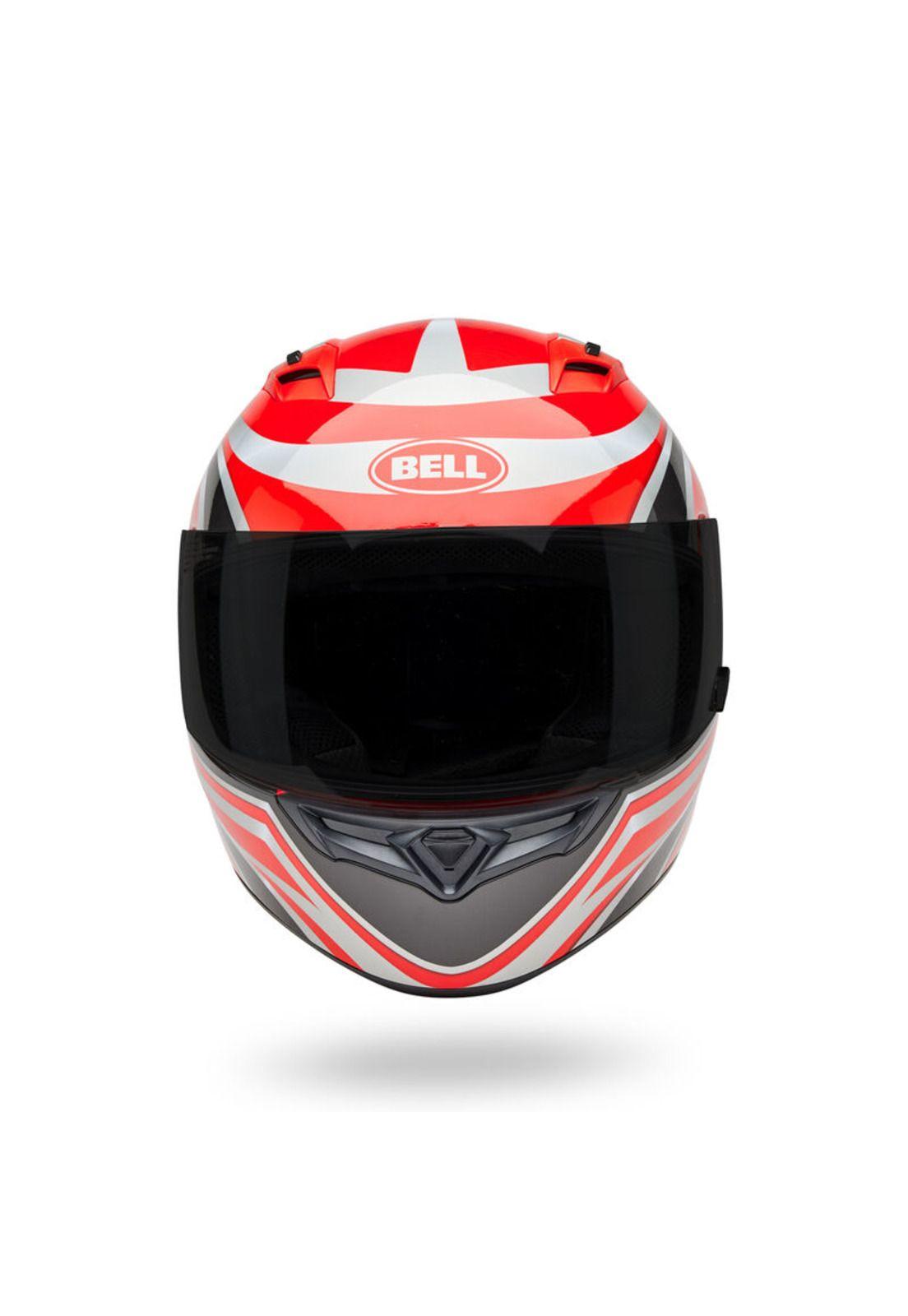 Casco Moto Calle Qualifier Conduit Rojo/Plateado Bell-2