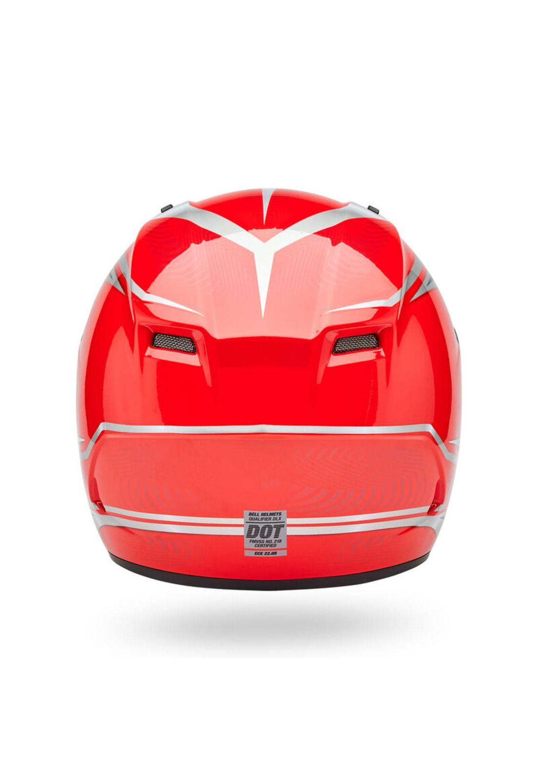 Casco Moto Calle Qualifier Conduit Rojo/Plateado Bell-3