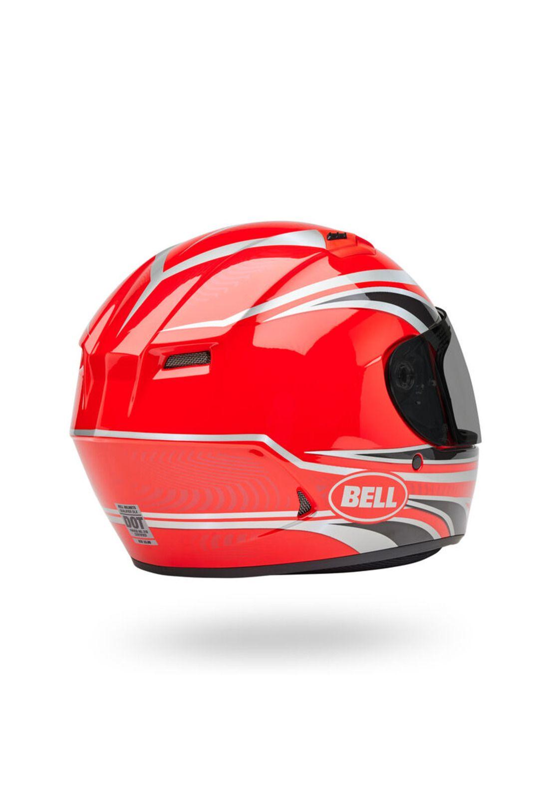 Casco Moto Calle Qualifier Conduit Rojo/Plateado Bell-5