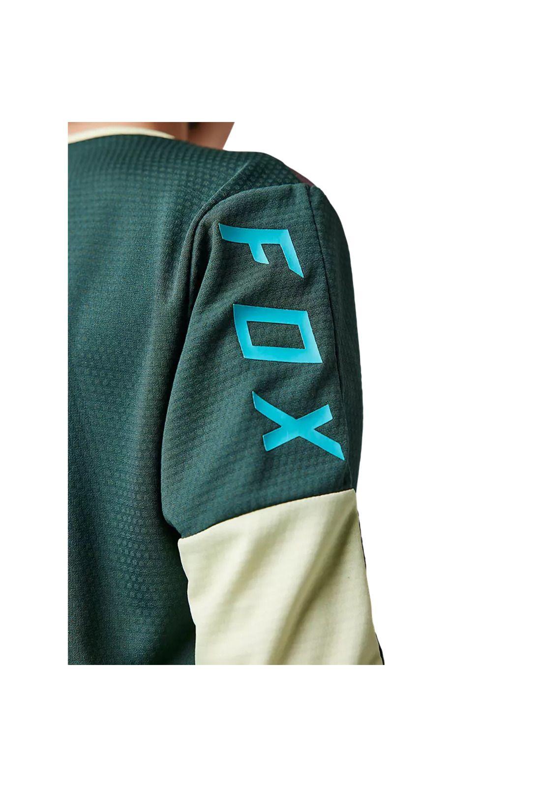 Polera Bicicleta Niño Defend Manga Larga Esmeralda Fox-4