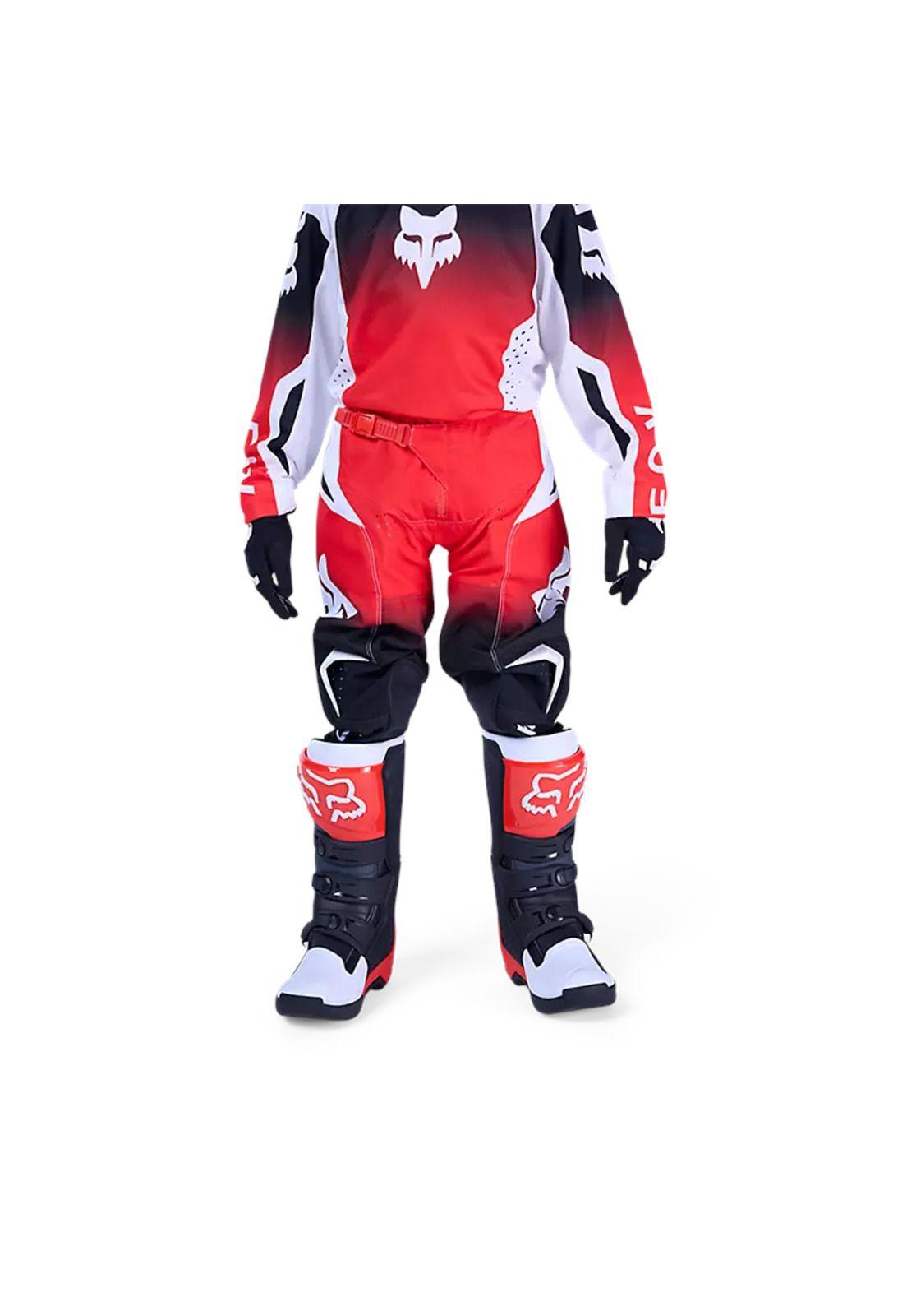 Pantalon Moto Niño 180 Shield Rojo Fox-2