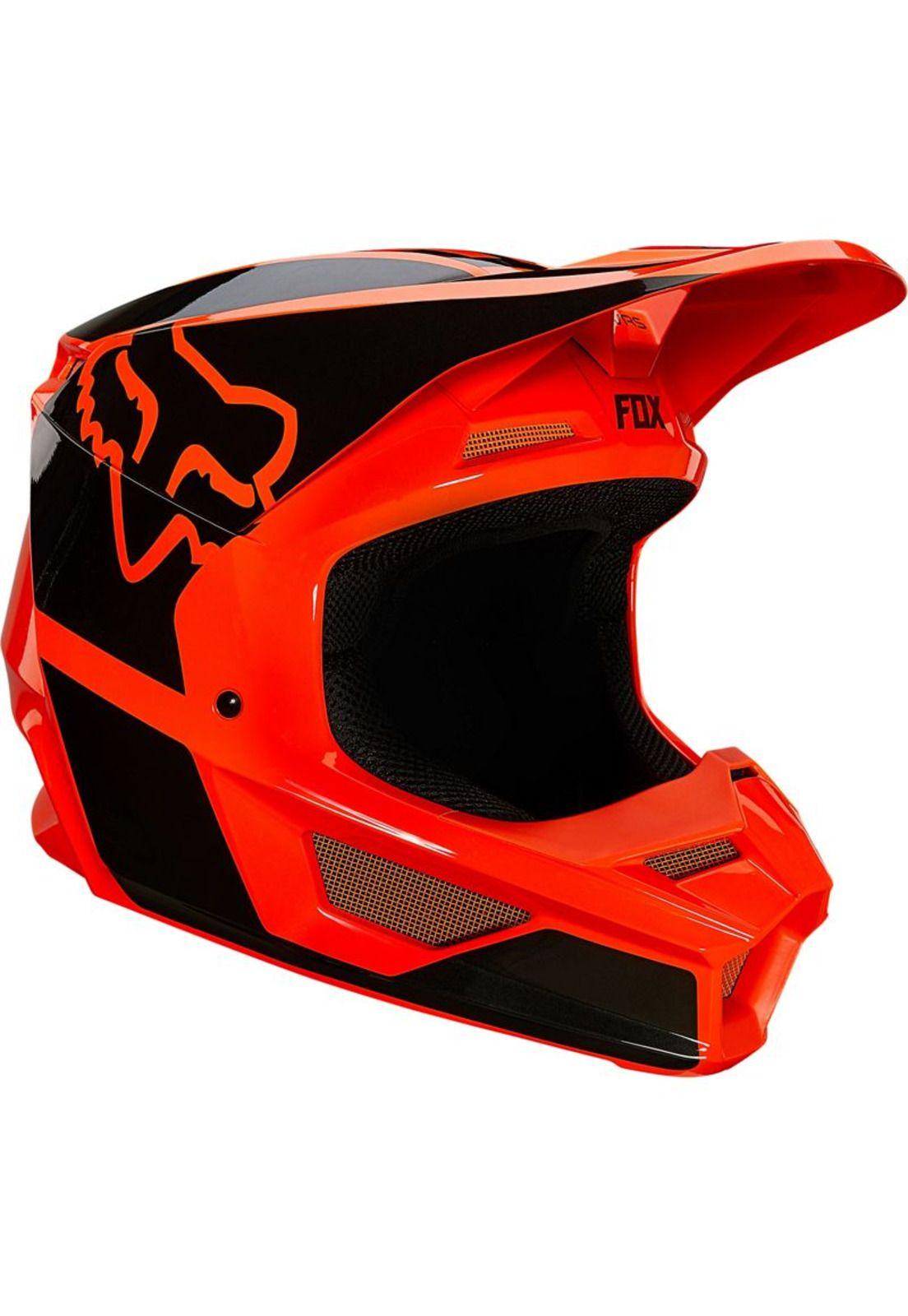 Casco Moto V1 Niño Revn Flo Naranjo Fox-0