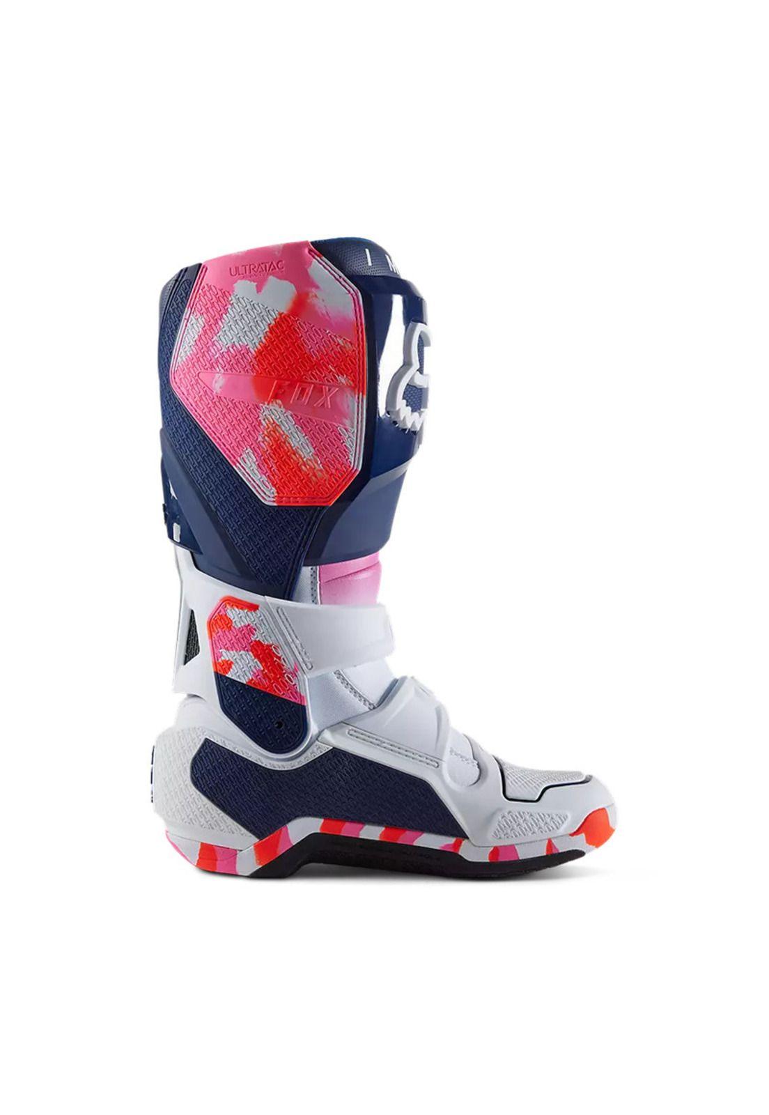 Botas Moto Instinct Ryvr Edicion Limitada Blanco/Azul/Rosado Fox-2