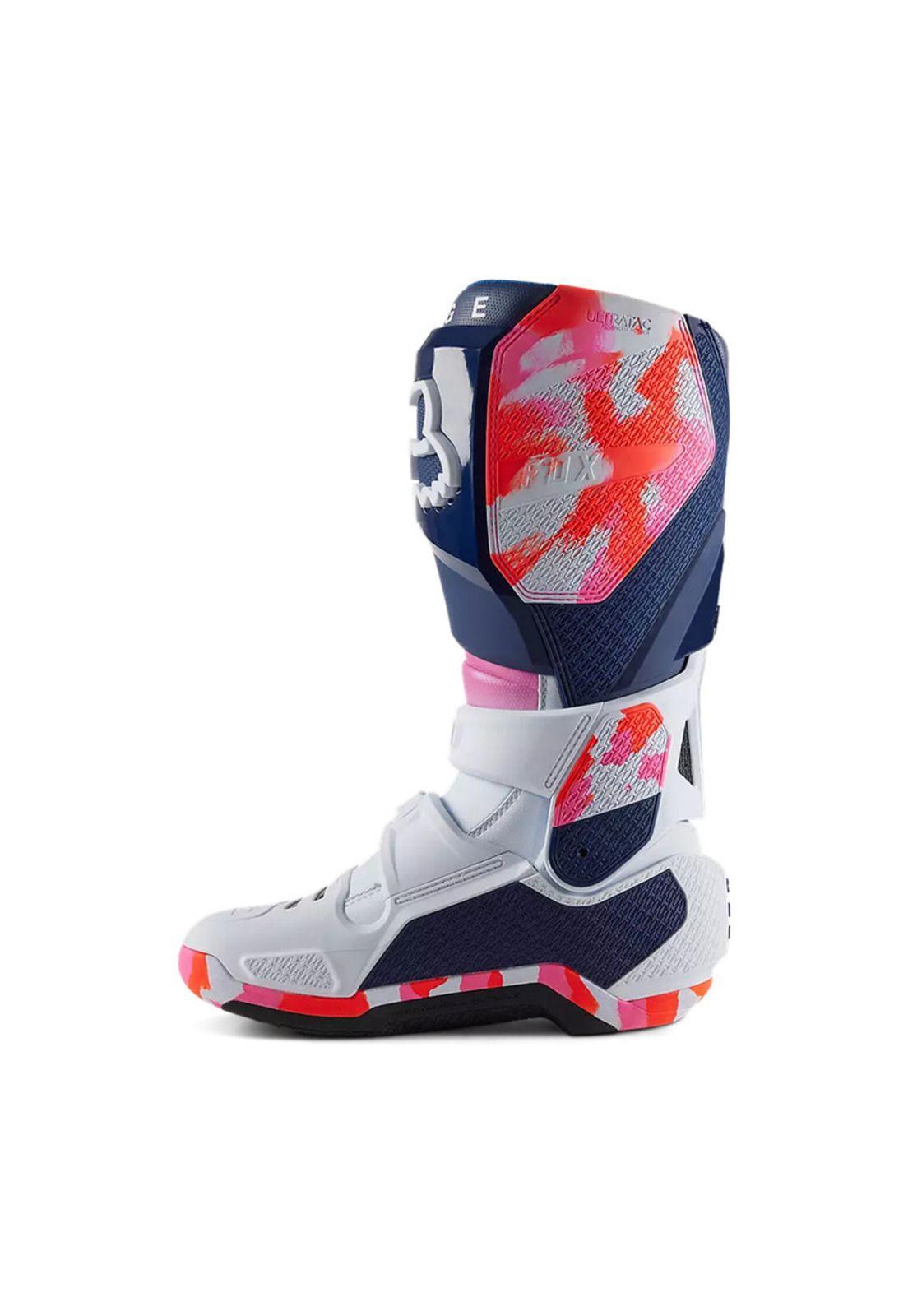 Botas Moto Instinct Ryvr Edicion Limitada Blanco/Azul/Rosado Fox-3