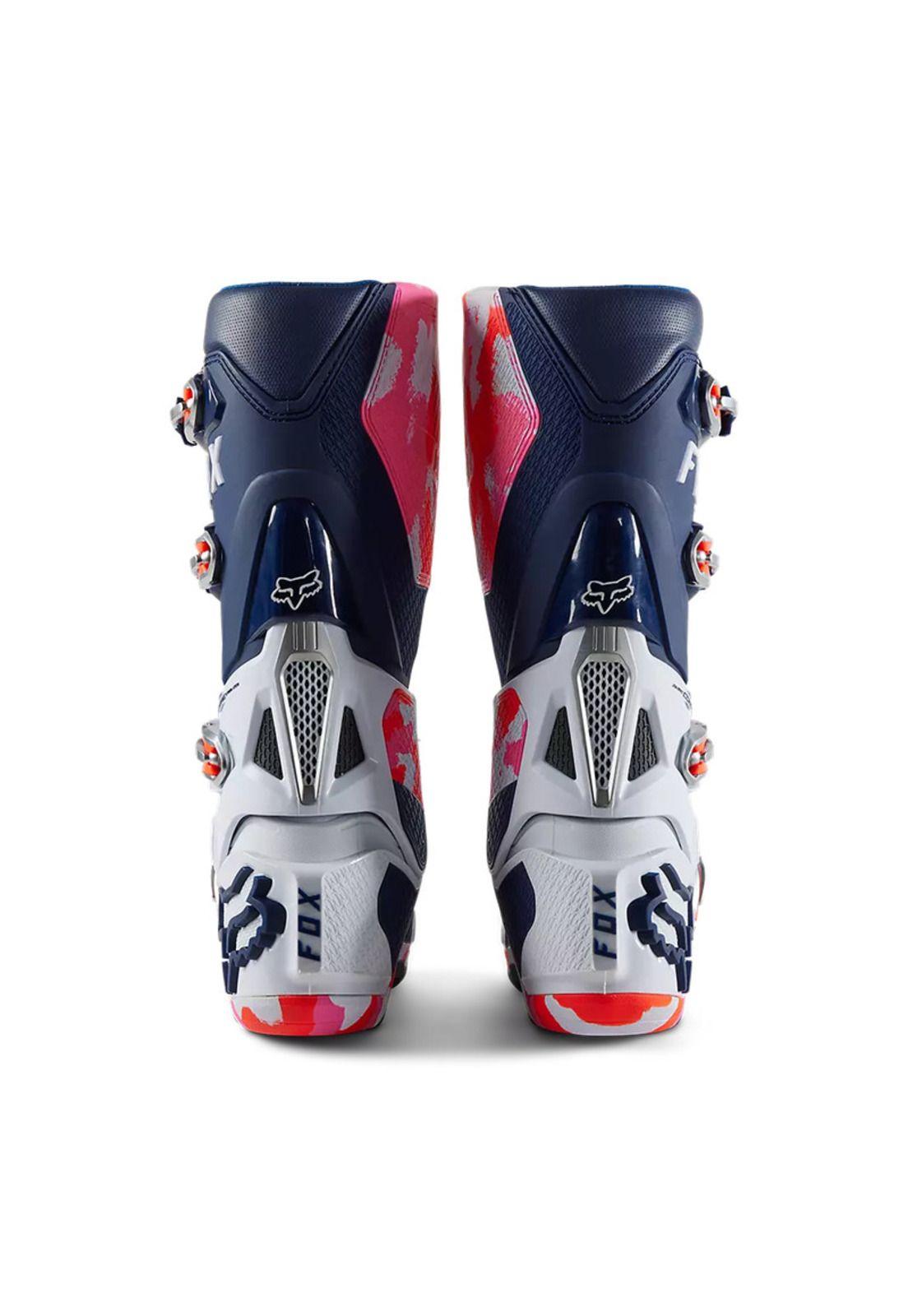 Botas Moto Instinct Ryvr Edicion Limitada Blanco/Azul/Rosado Fox-4