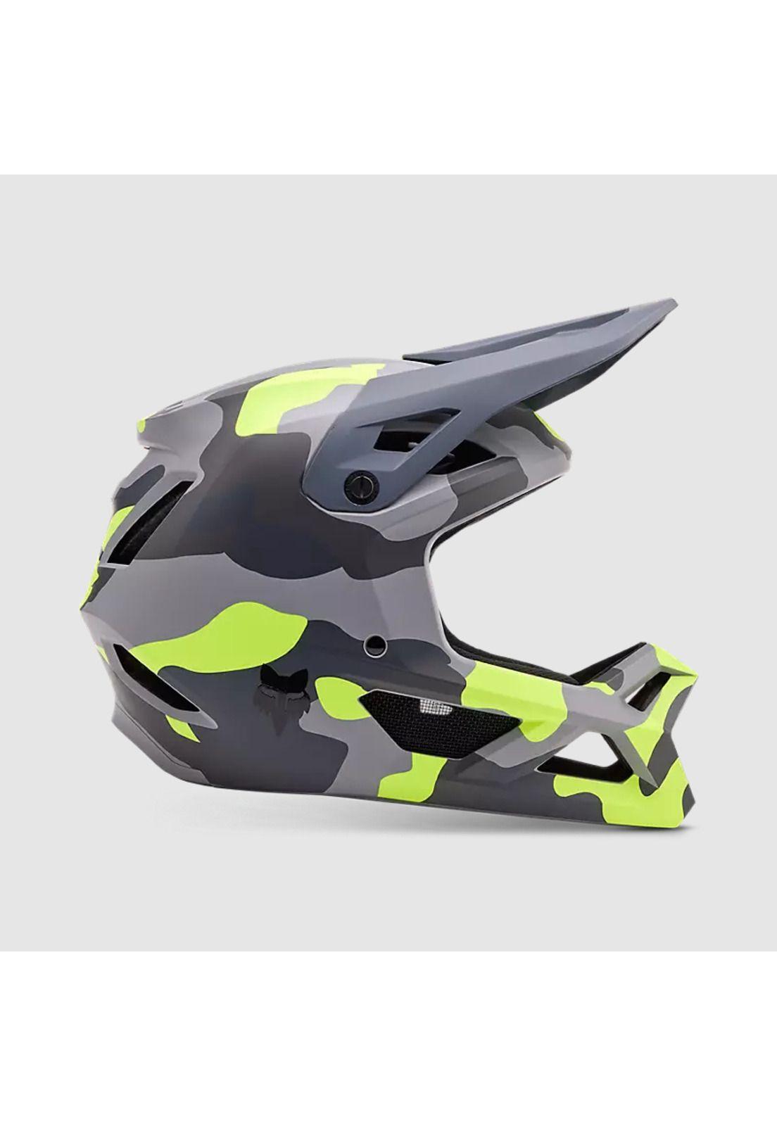 Casco Bicicleta New Rampage Gris/Amarillo Camo Fox-1