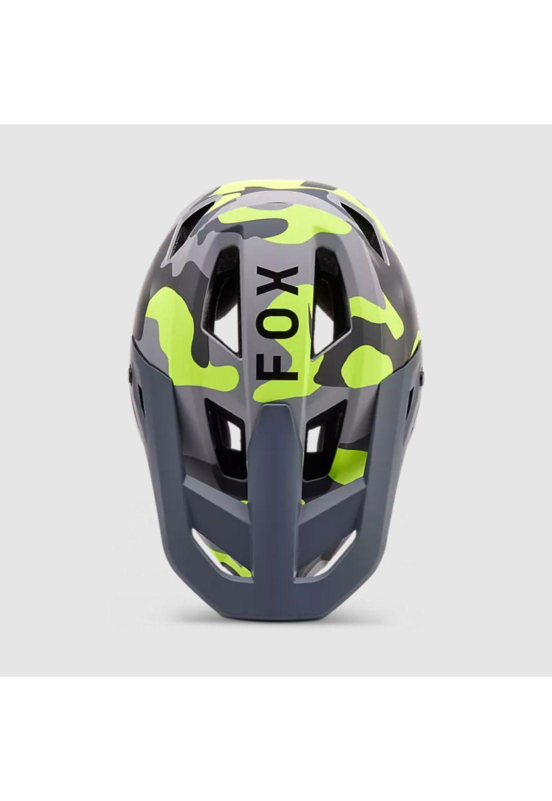 Casco Bicicleta New Rampage Gris/Amarillo Camo Fox-3