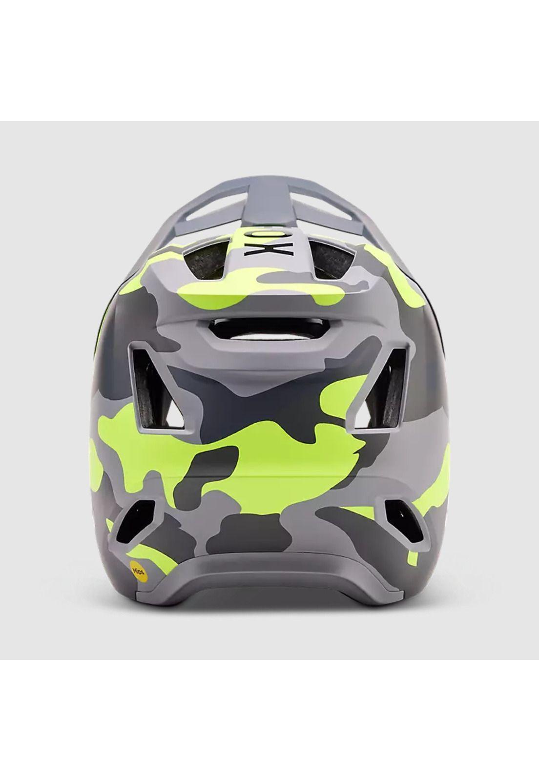 Casco Bicicleta New Rampage Gris/Amarillo Camo Fox-4
