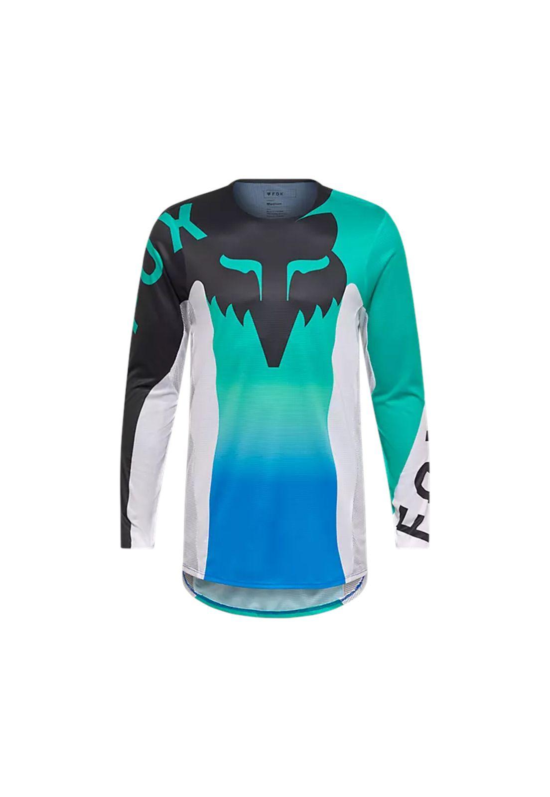 Polera Moto Flexair Spire Azul Fox-0