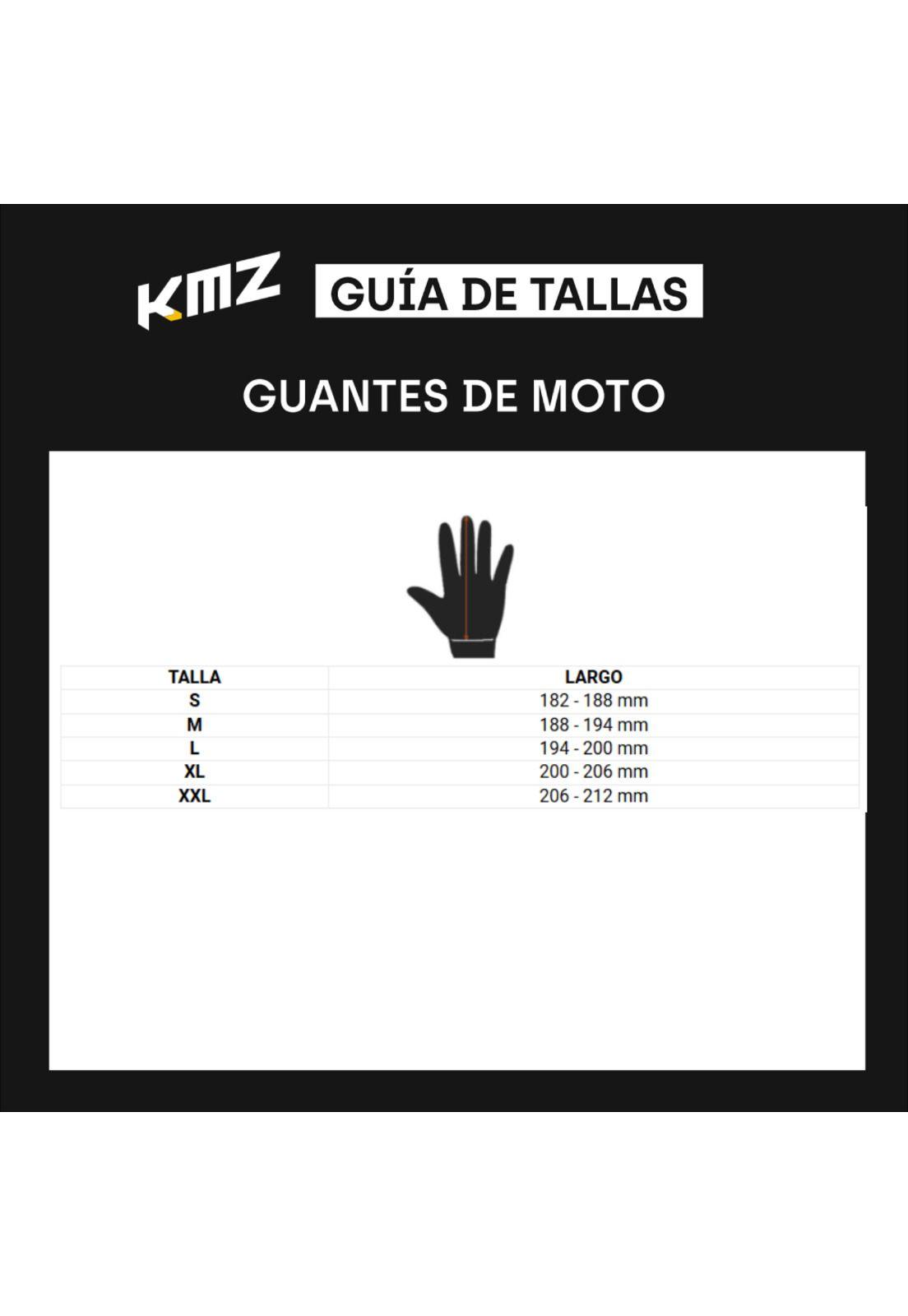 Guantes Moto Calle Raptor LI Negro/Rojo KMZ-4
